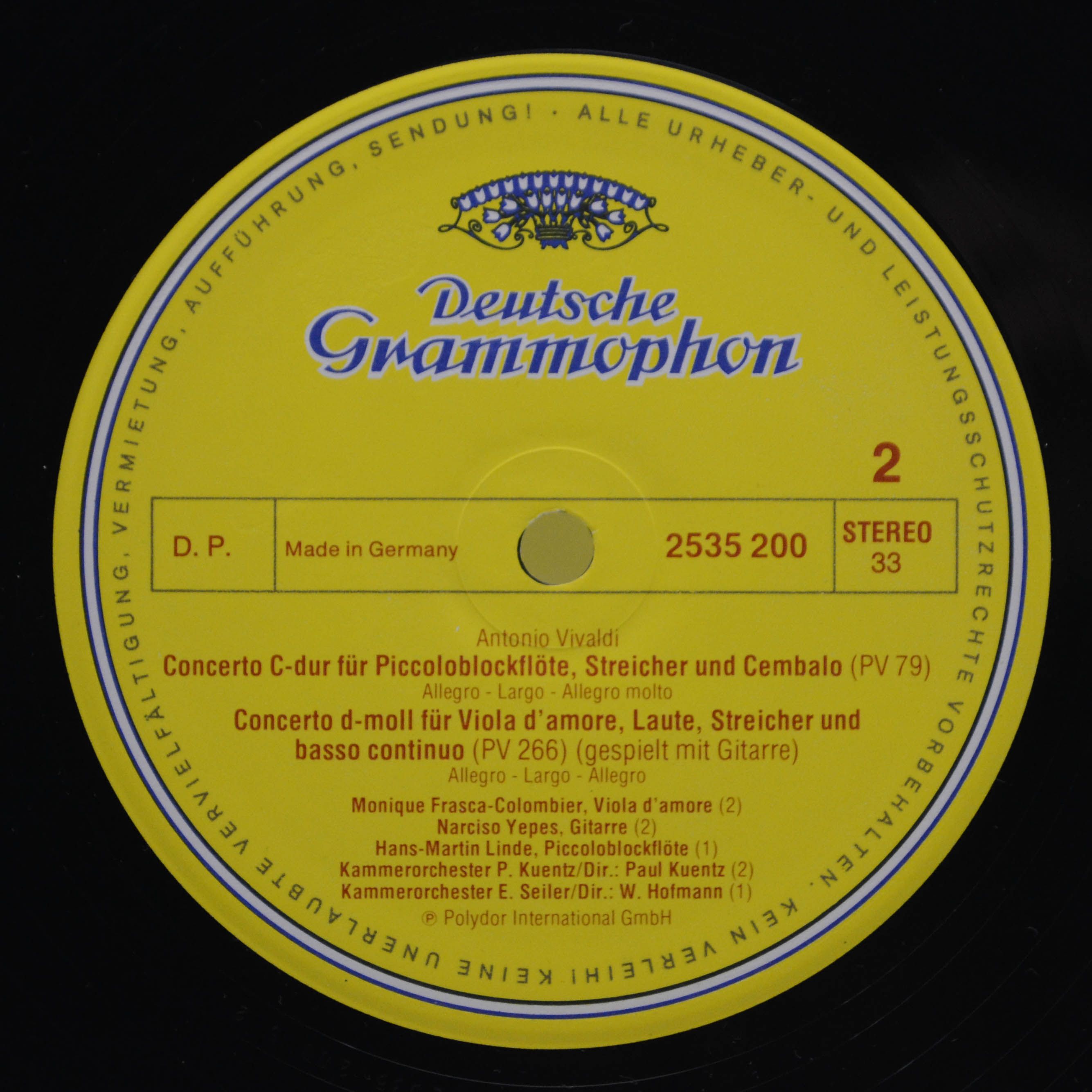 Antonio Vivaldi — Konzerte, 1976