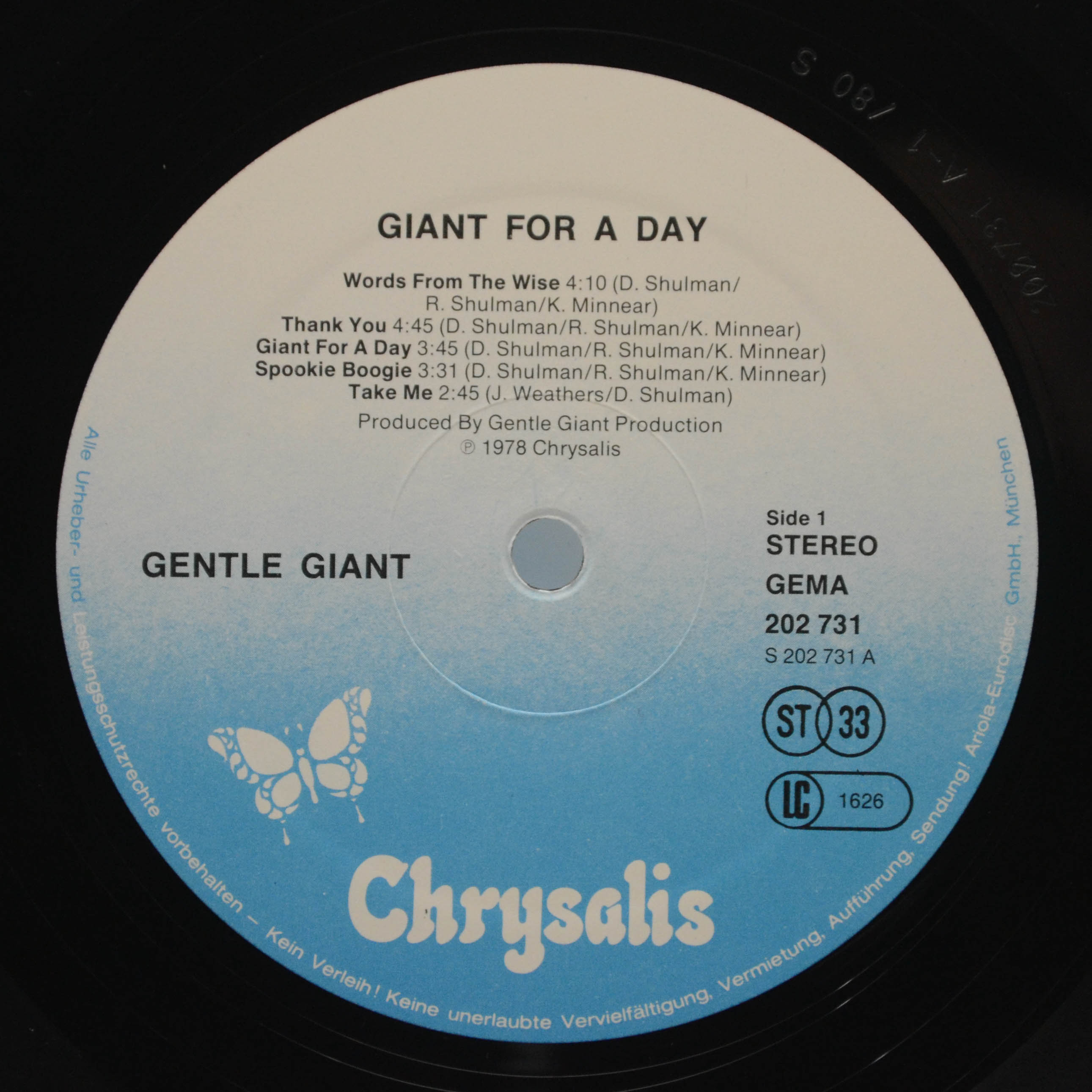 Gentle Giant — Giant For A Day, 1978