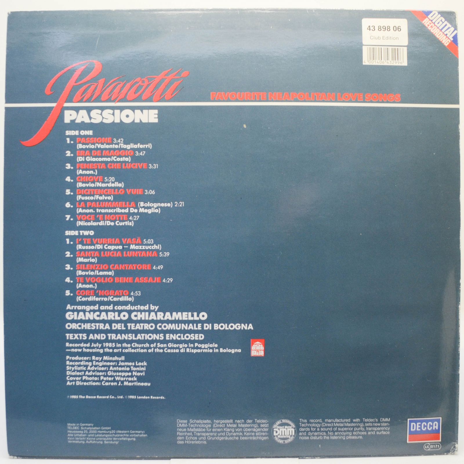 Pavarotti — Passione, 1985