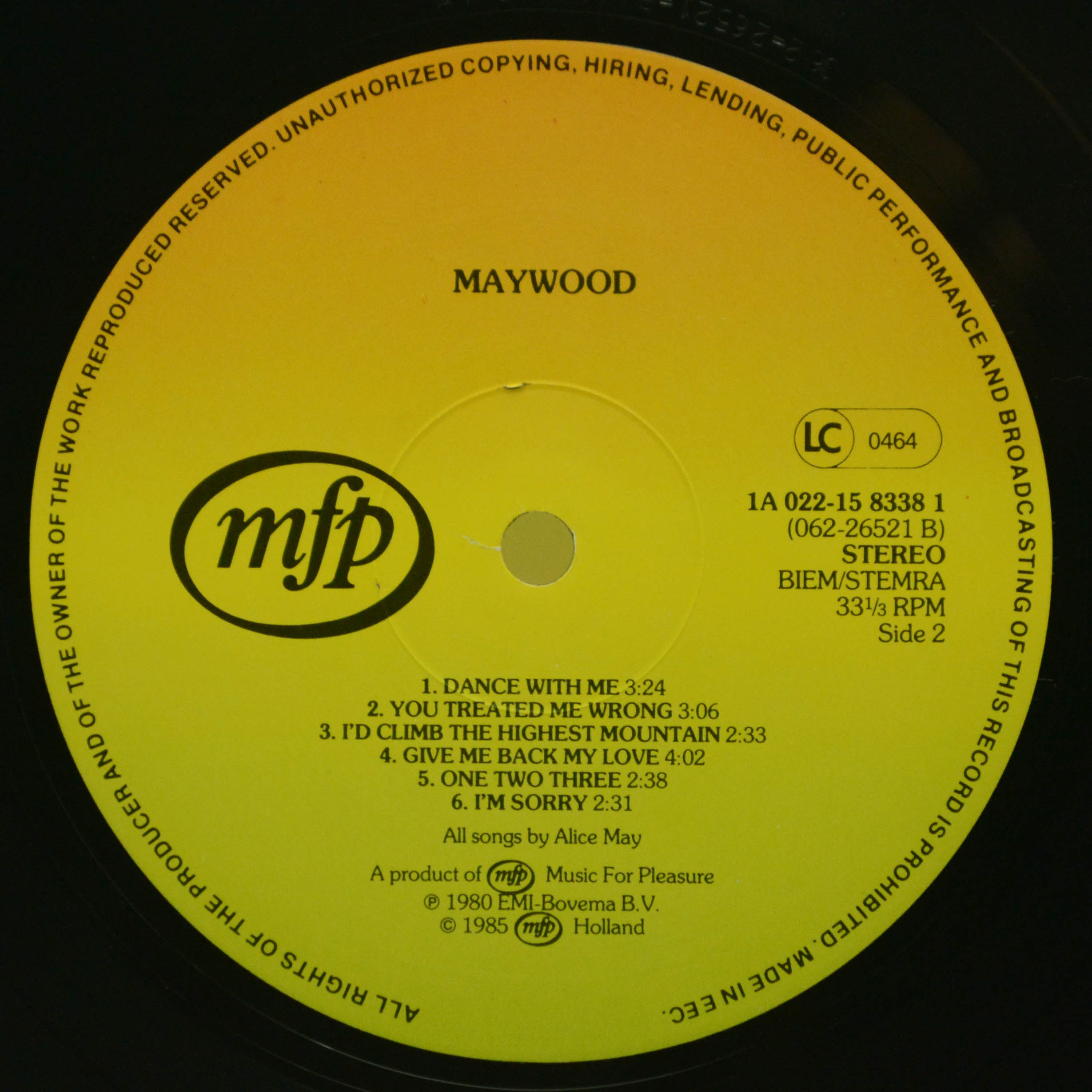 Виниловая пластинка Maywood — Maywood (Holland), 1980