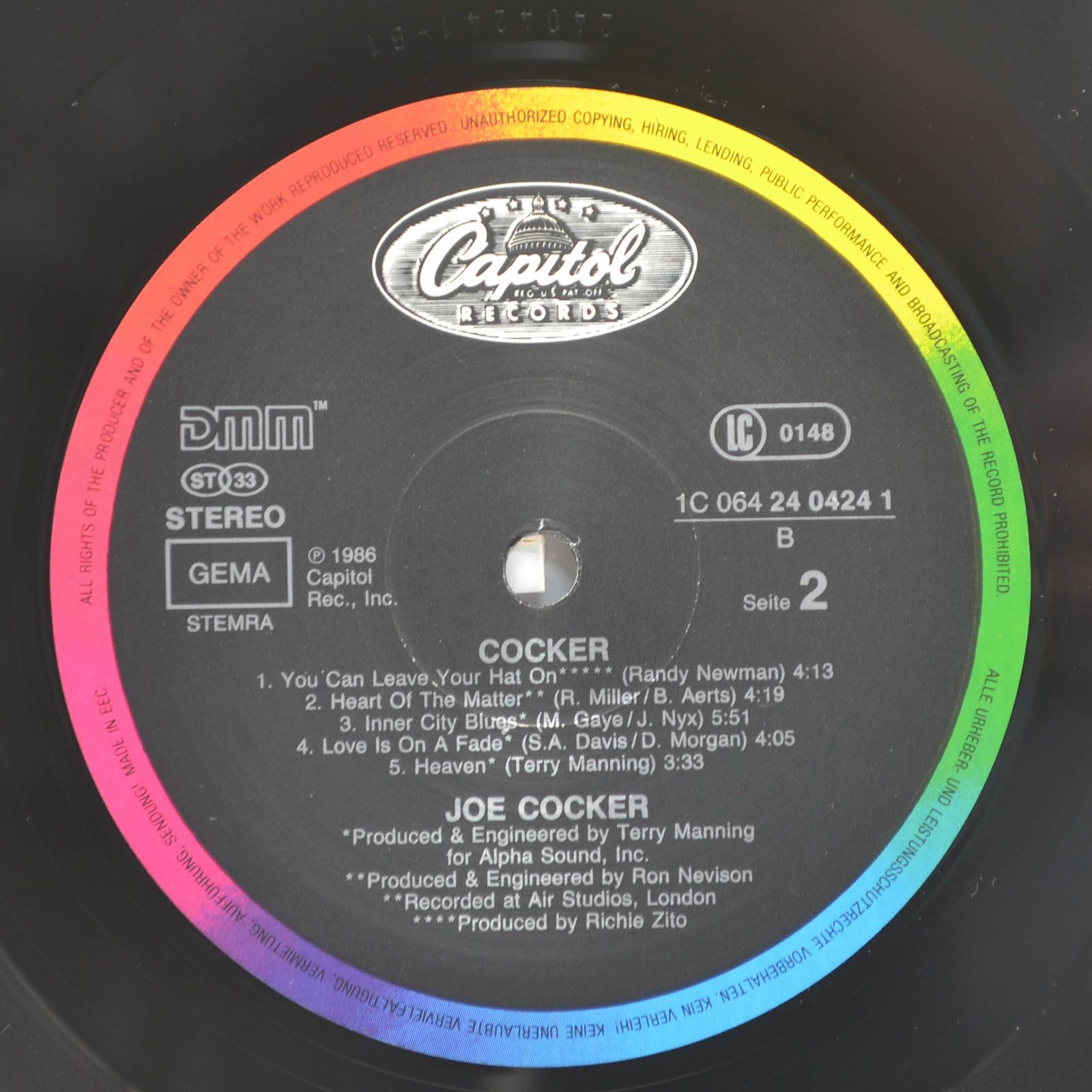 Joe Cocker — Cocker, 1986
