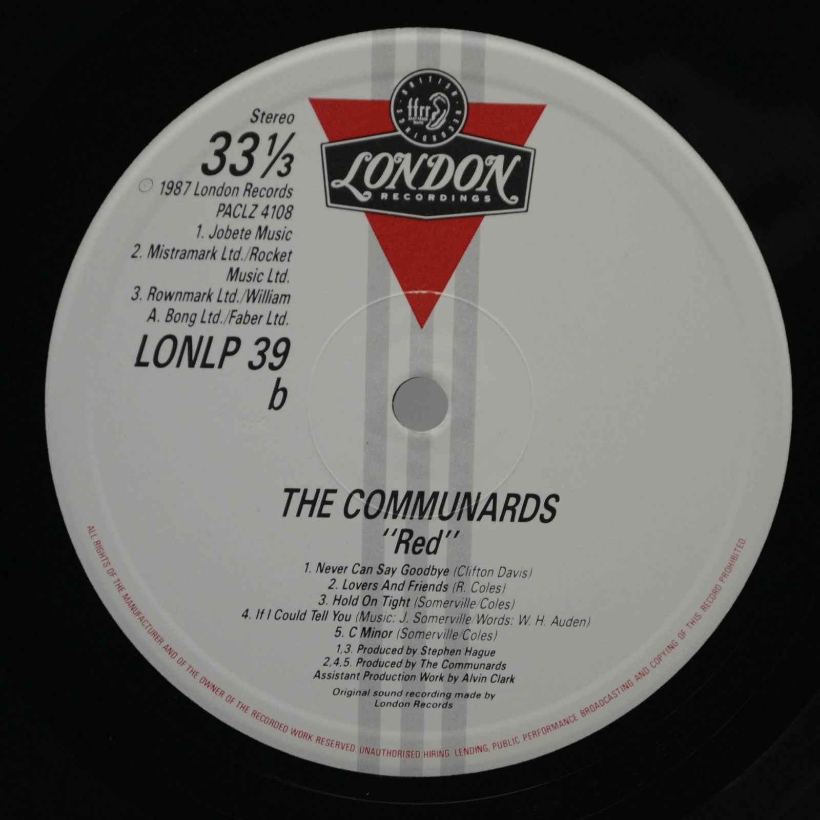 Communards — Red (1-st, UK), 1987