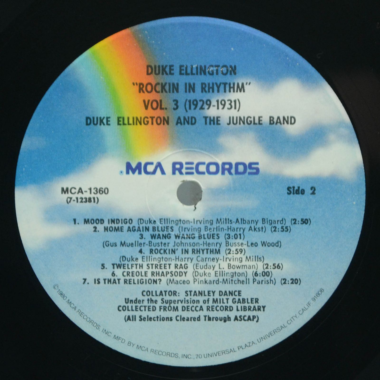 Duke Ellington & The Jungle Band — Duke Ellington "Rockin' In Rhythm" Vol. 3 (1929-1931), 1980