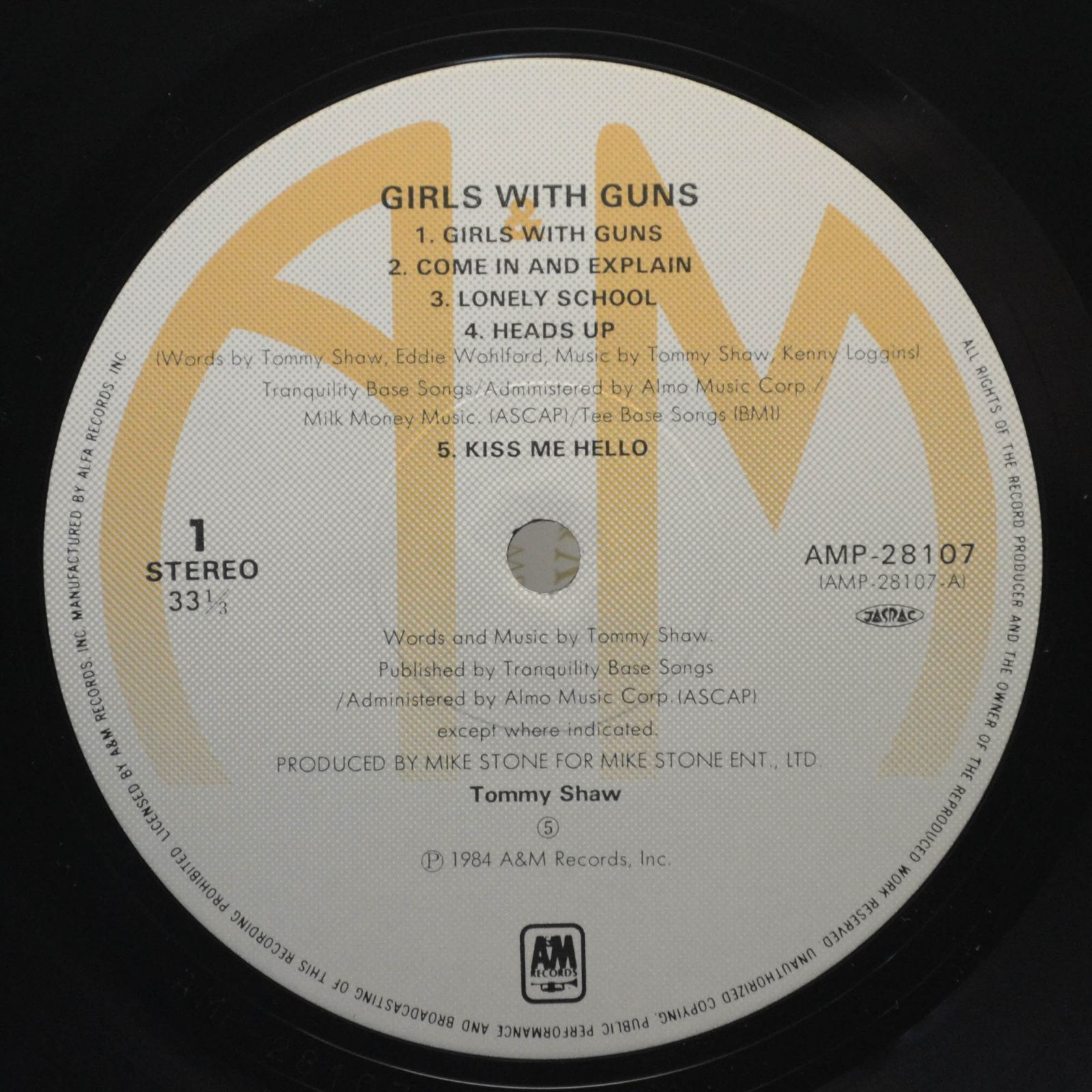 Tommy Shaw — Girls With Guns, 1984