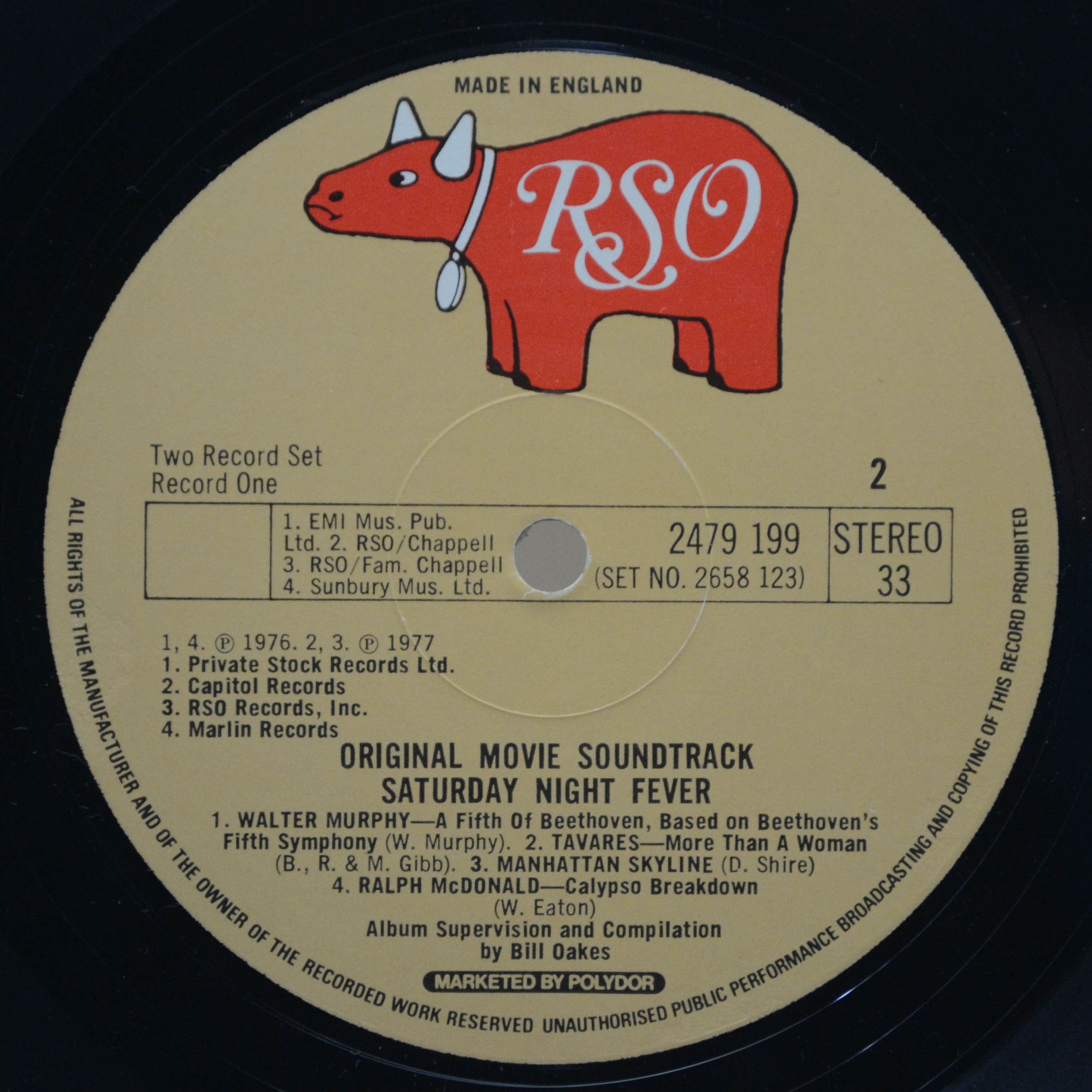 Various — Saturday Night Fever (The Original Movie Sound Track) (2LP, UK), 1977