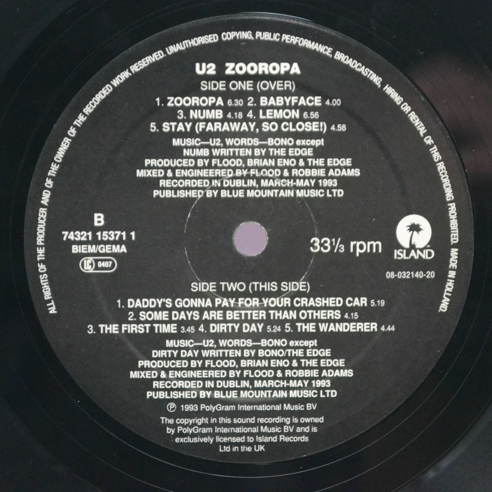 U2 — Zooropa, 1993
