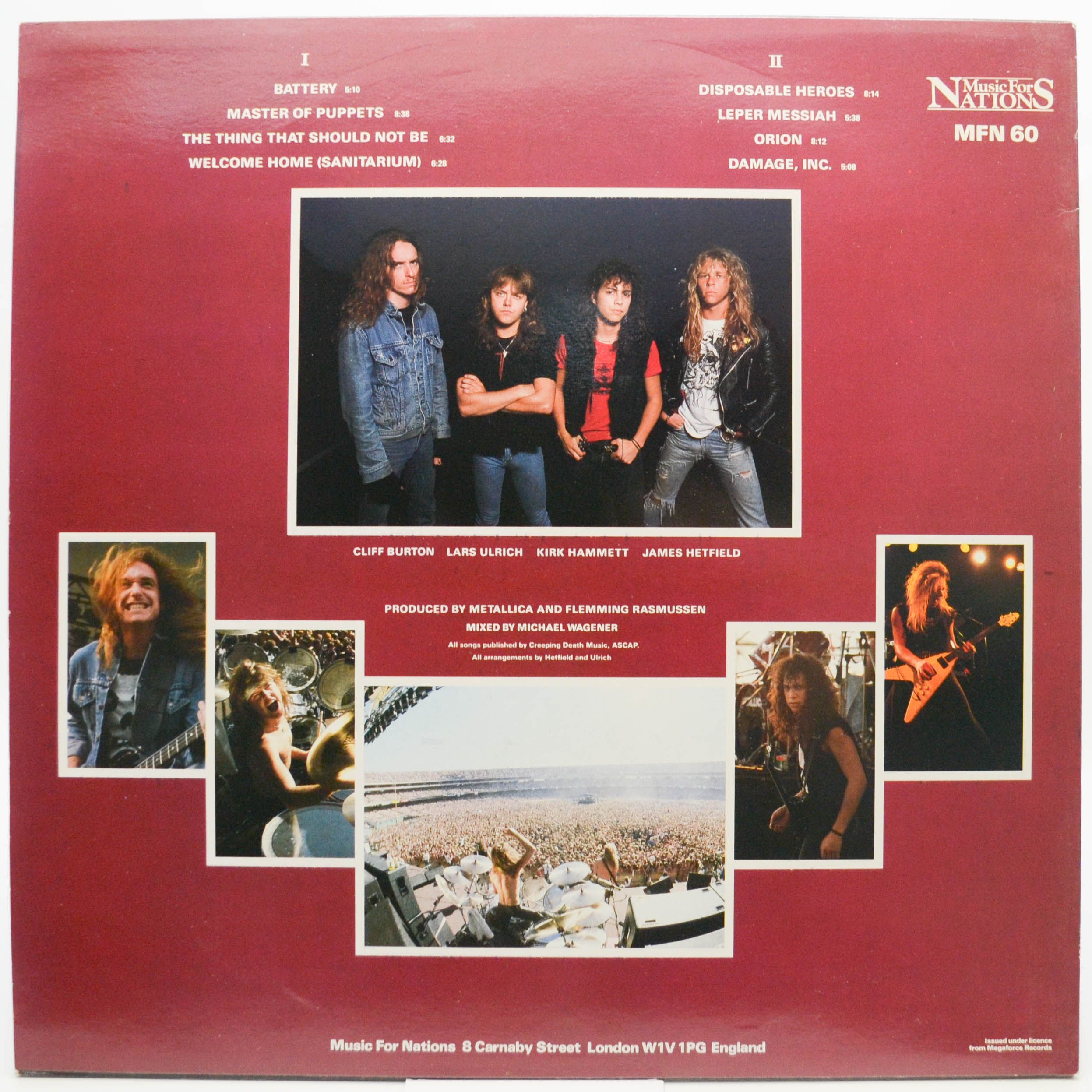 Metallica — Master Of Puppets (UK), 1986