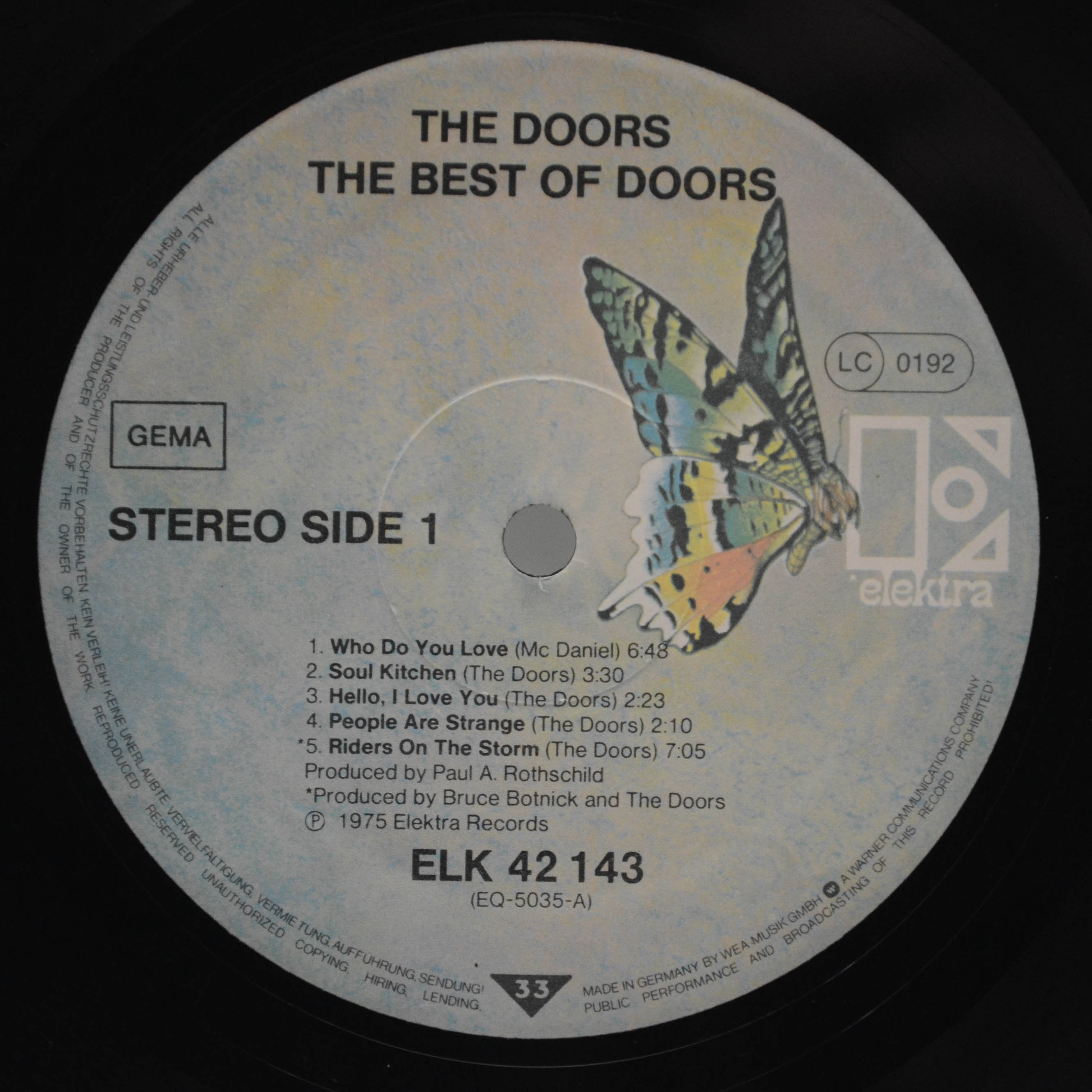 Виниловая пластинка Doors — The Best Of Doors, 1973