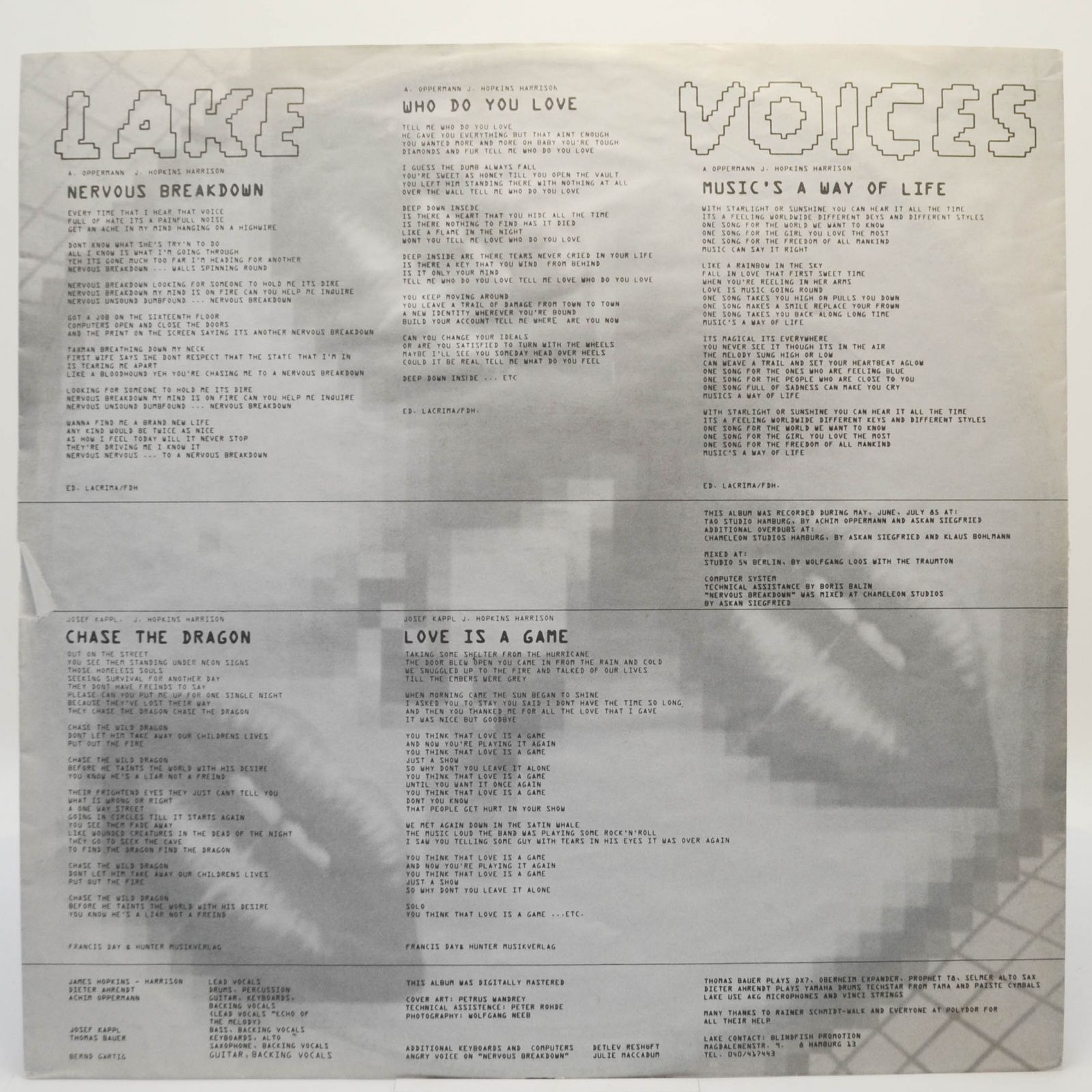 Lake — Voices, 1985
