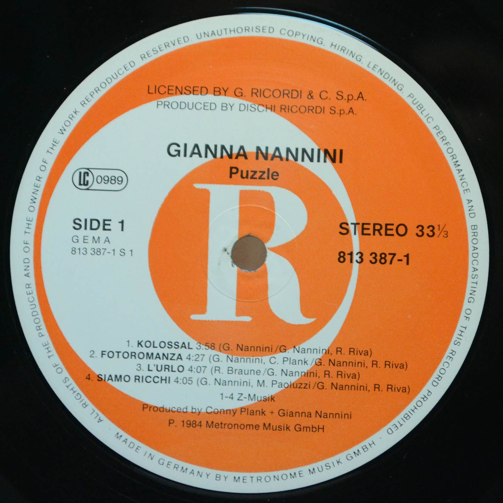 Gianna Nannini — Puzzle, 1984