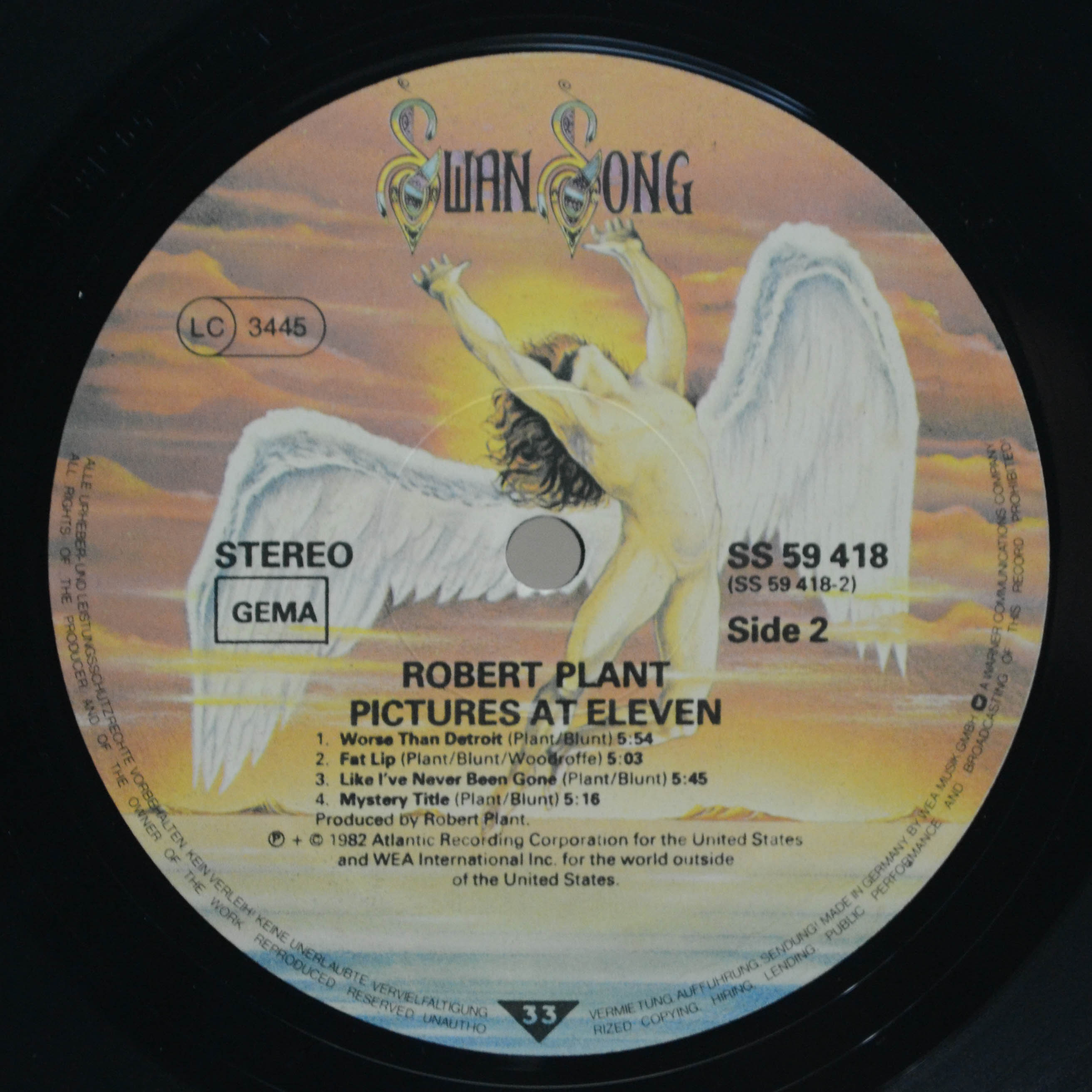 Robert Plant — Pictures At Eleven, 1982