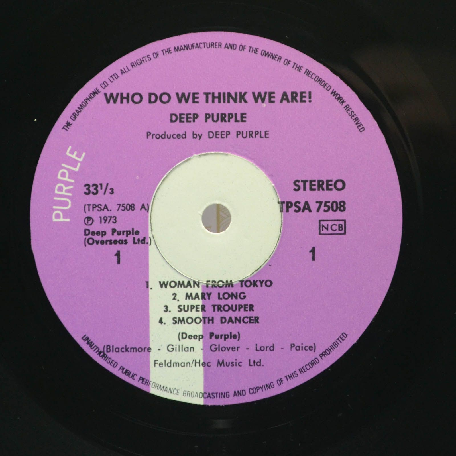 Deep Purple — Who Do We Think We Are, 1973