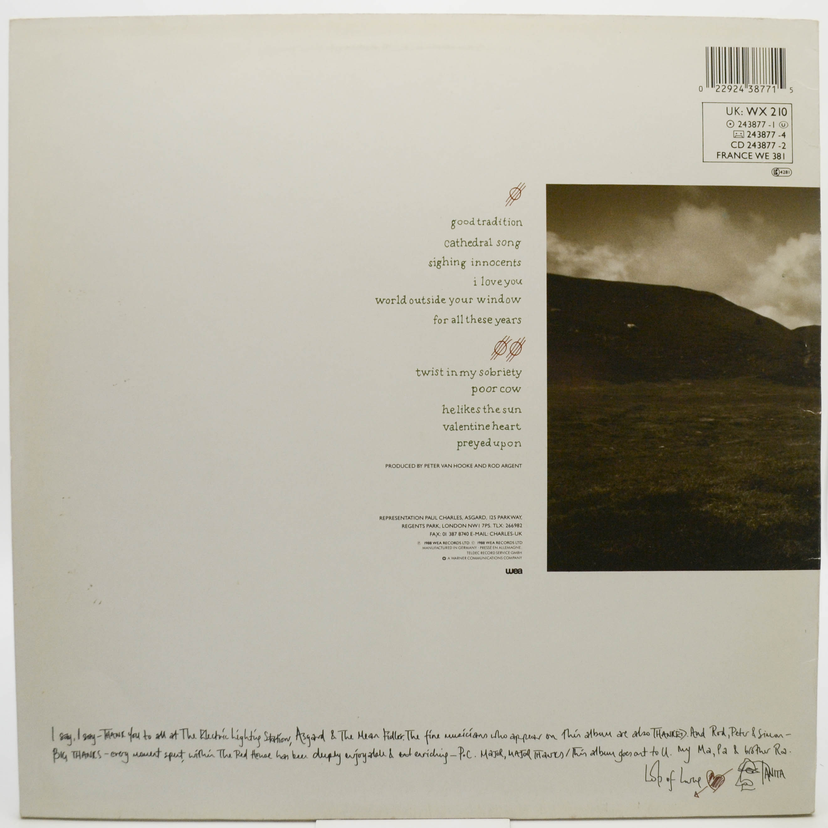 Tanita Tikaram — Ancient Heart, 1988