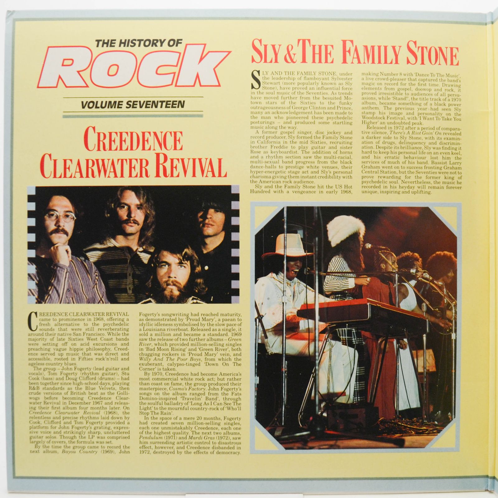Creedence Clearwater Revival / Ten Years After / Jefferson Airplane / Sly & The Family Stone — The History Of Rock (Volume Seventeen) (2LP, UK), 1983
