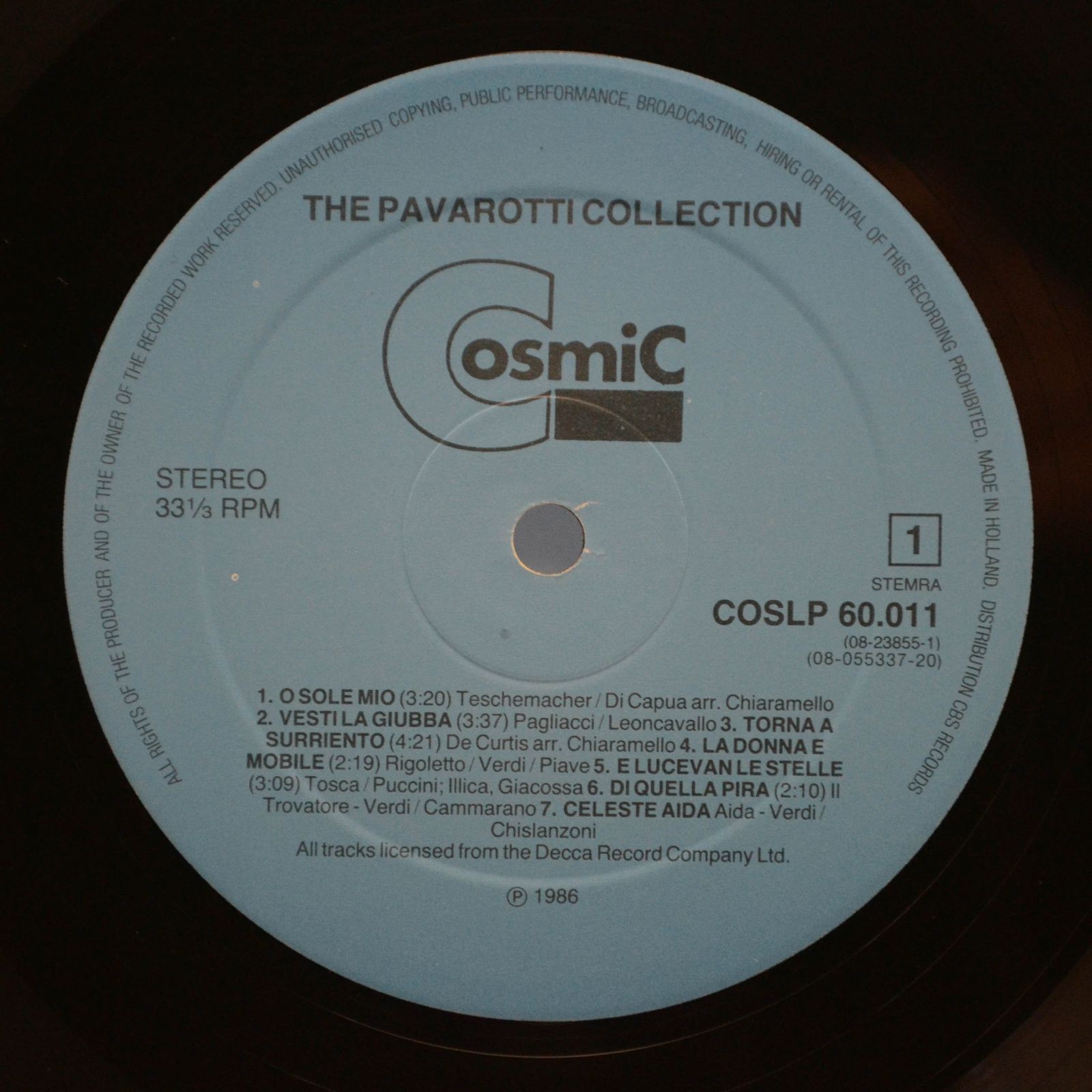 Pavarotti — The Pavarotti Collection (2LP), 1986
