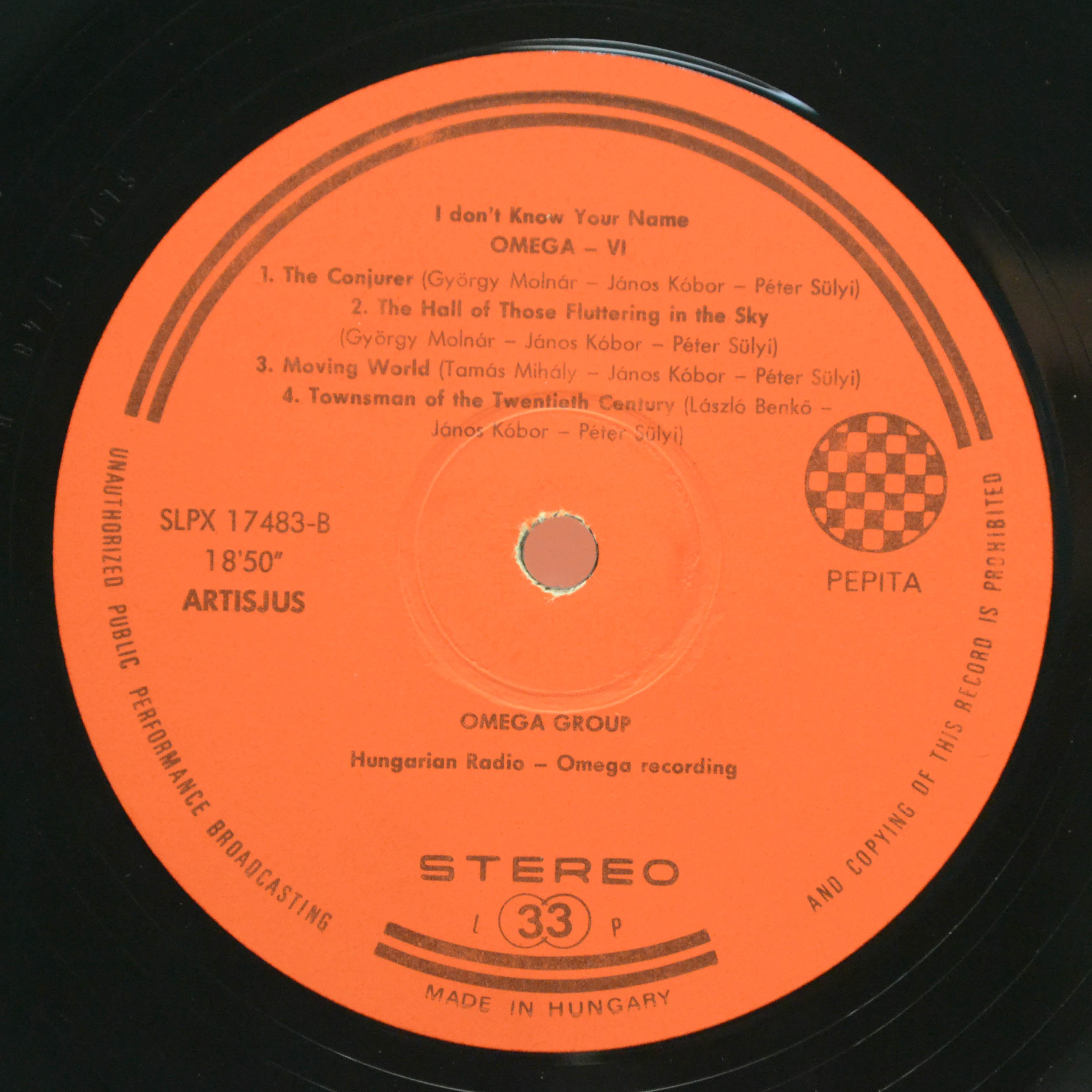 Omega — 6 - Nem Tudom A Neved, 1975