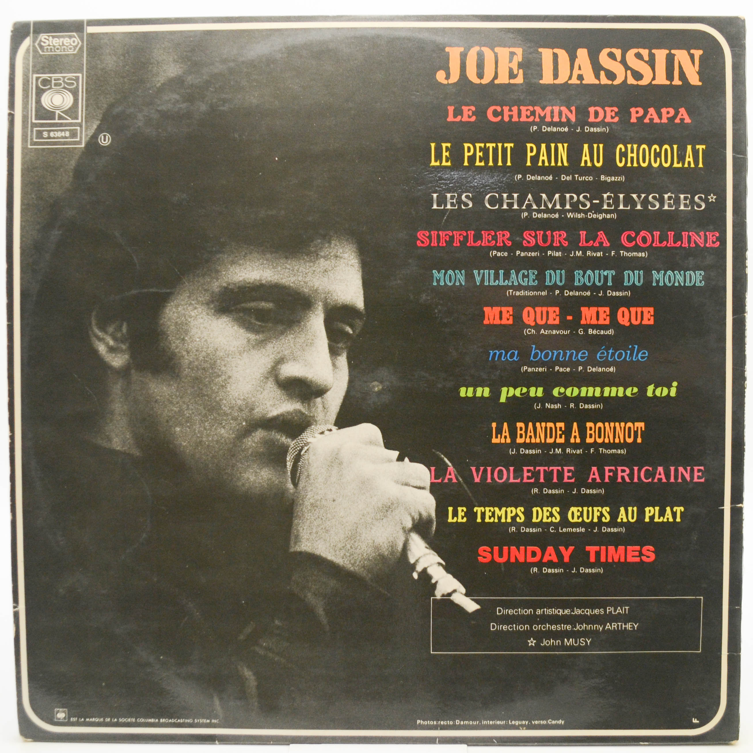 Виниловая пластинка Joe Dassin — Joe Dassin (1-st, France), 1969