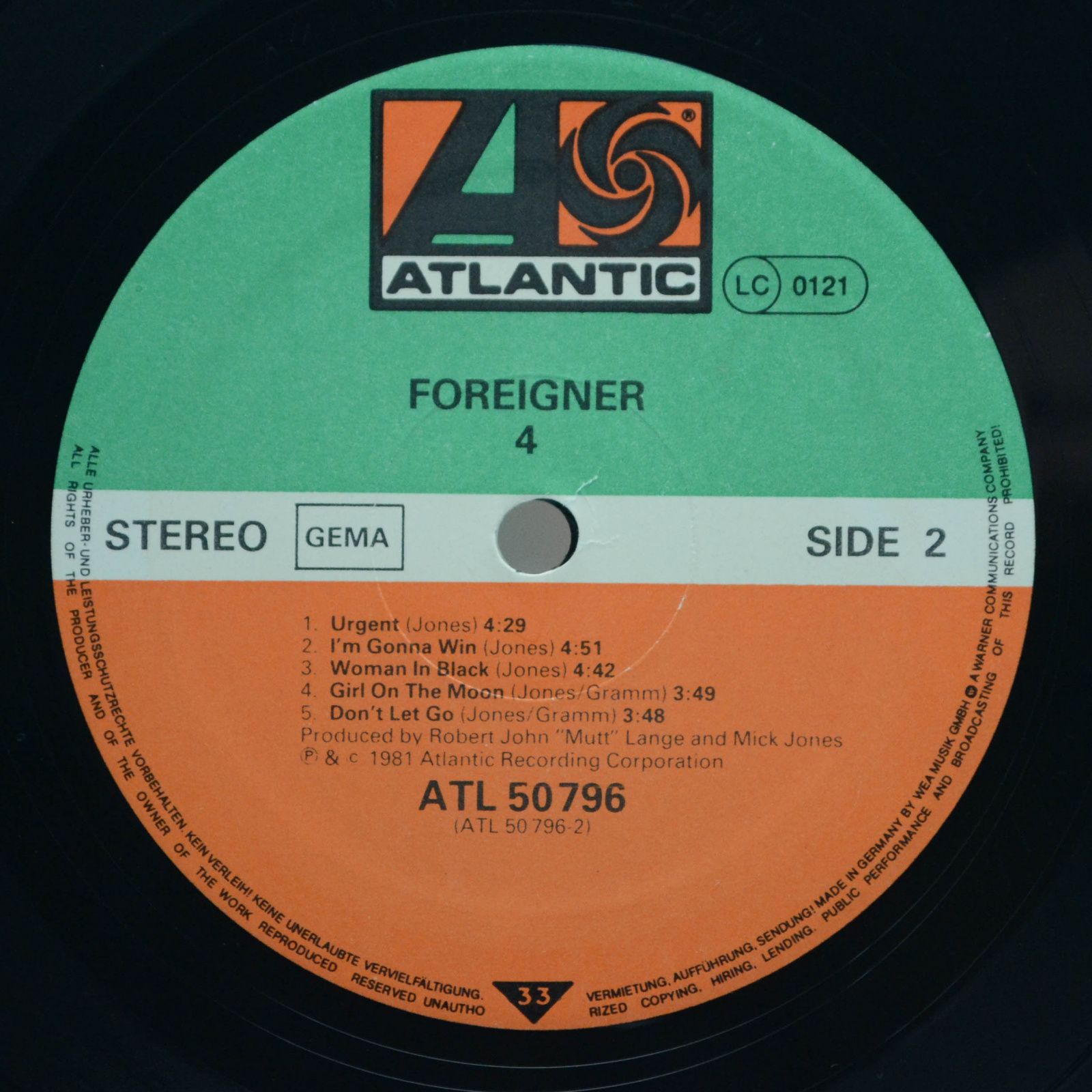 Foreigner — 4, 1981