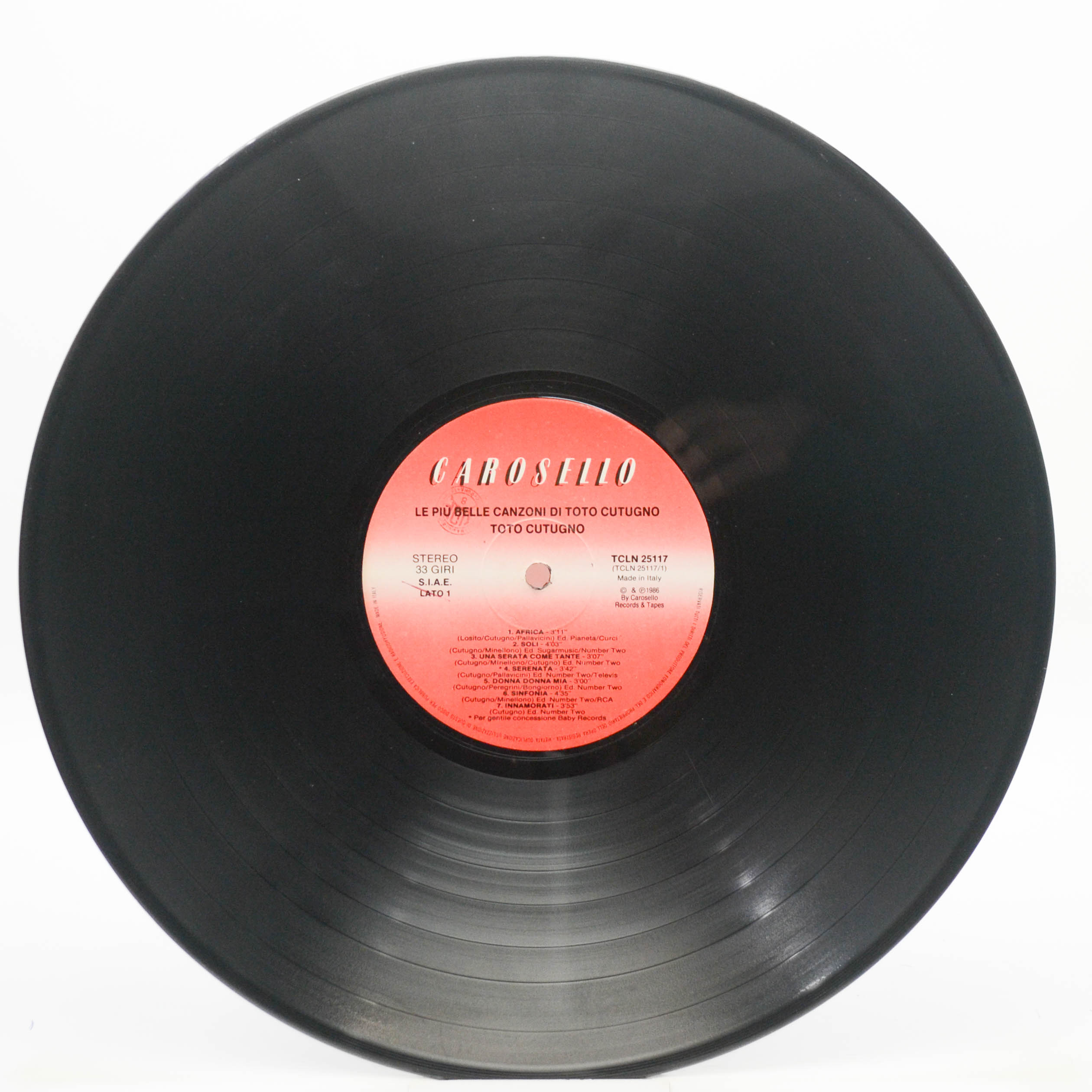Toto Cutugno — Le Più Belle Canzoni Di Toto Cutugno (1-st, Italy, poster), 1986