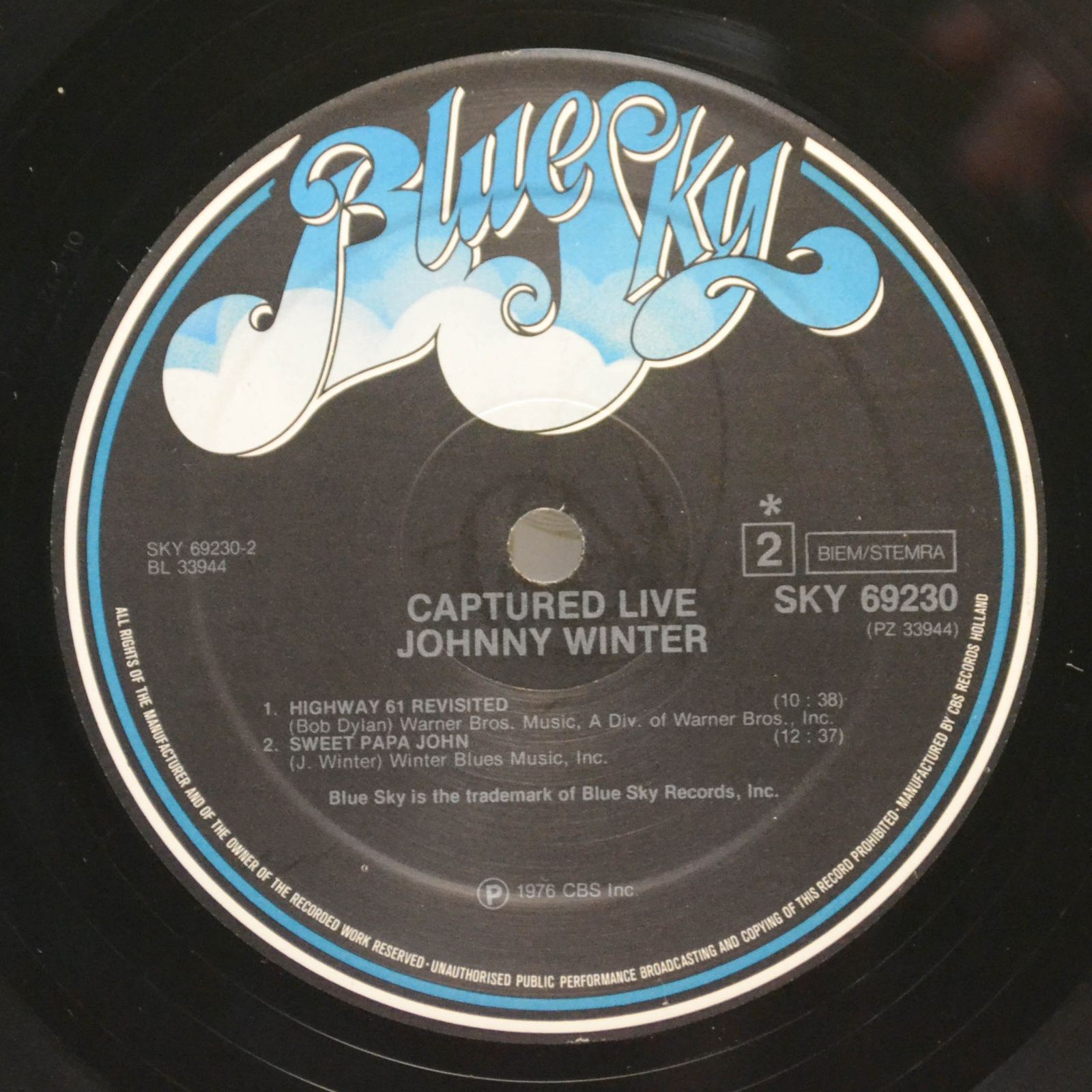 Johnny Winter — Captured Live!, 1976