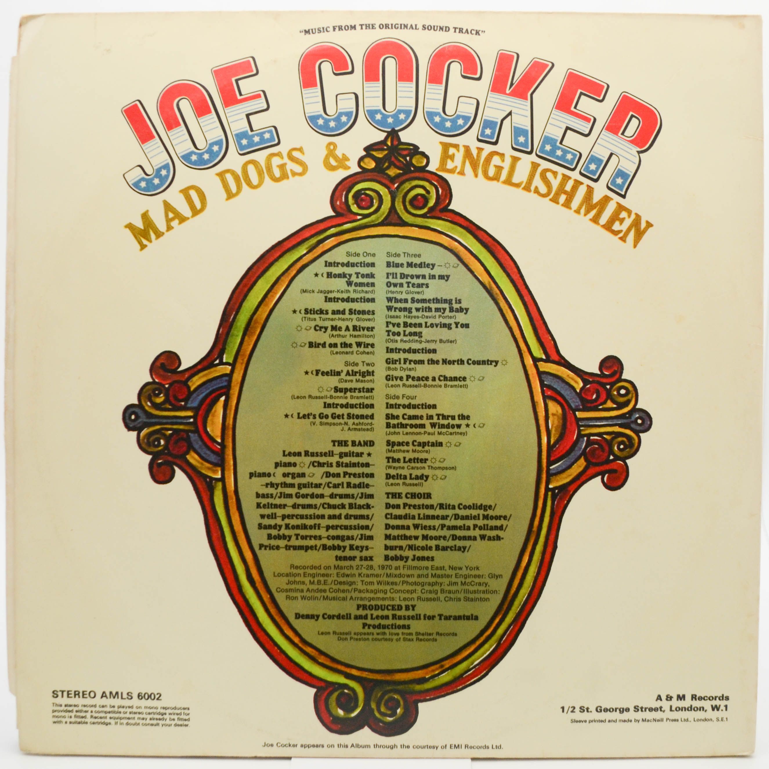 Joe Cocker — Mad Dogs & Englishmen (2LP, 1-st, UK), 1970