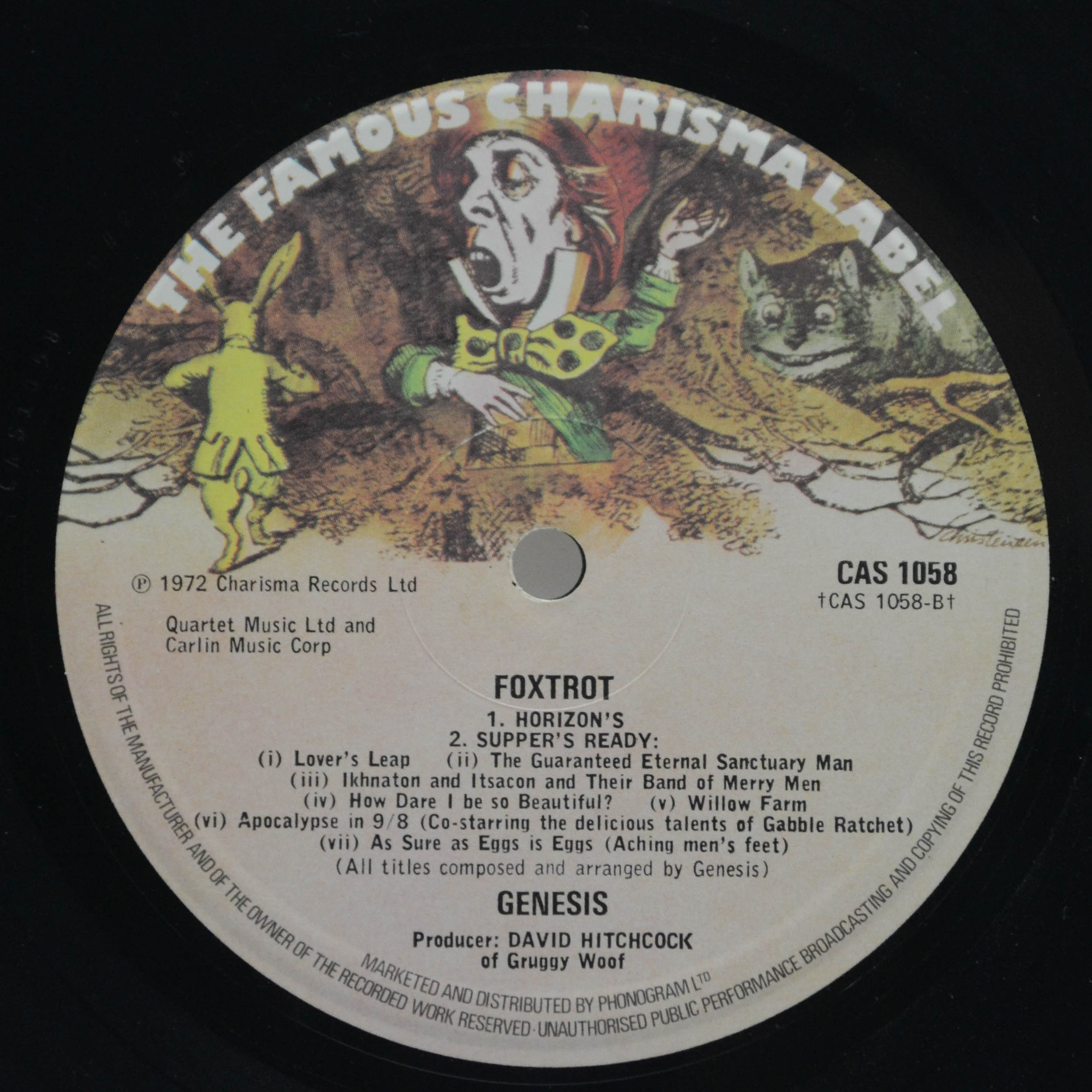 Виниловая пластинка Genesis — Foxtrot (UK), 1972