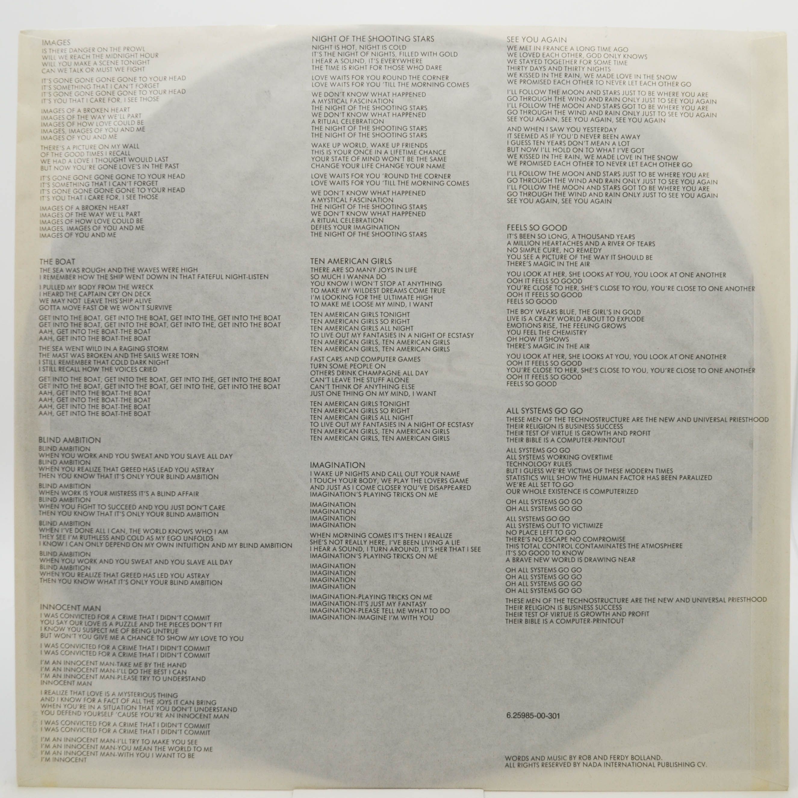 Bolland — Silent Partners, 1984