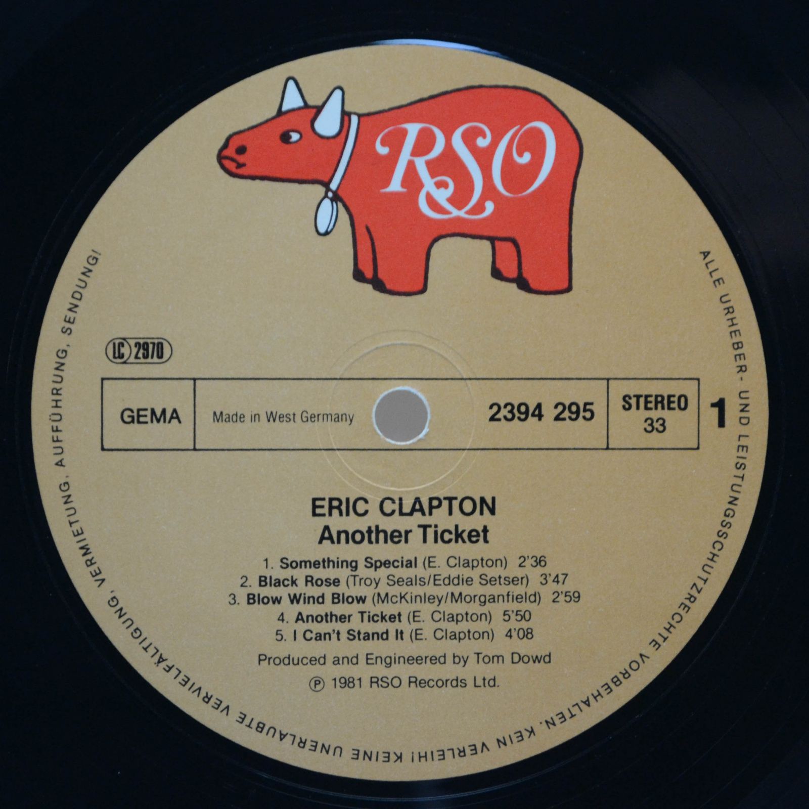 Eric Clapton — Another Ticket, 1981