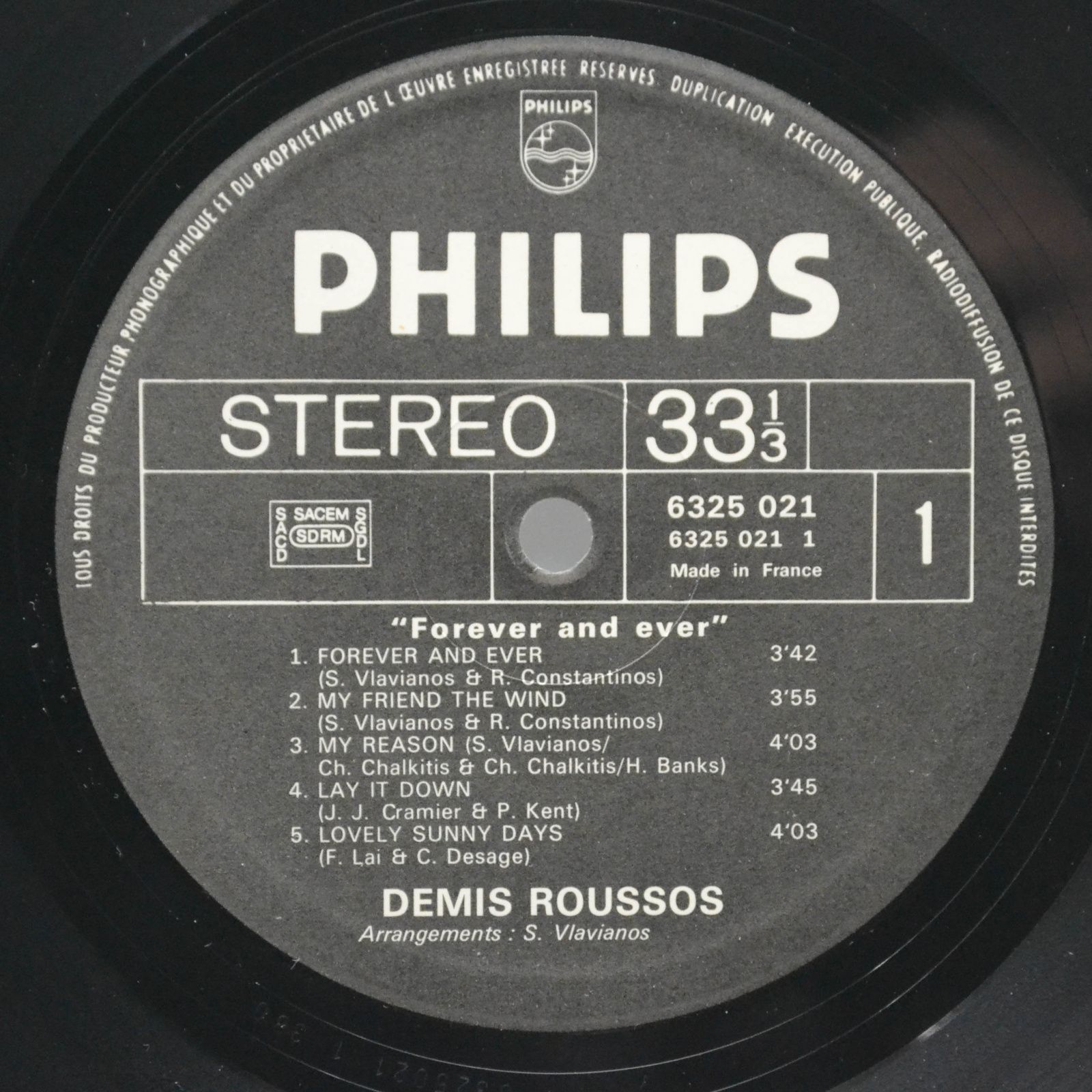 Démis Roussos — Forever And Ever (France), 1973