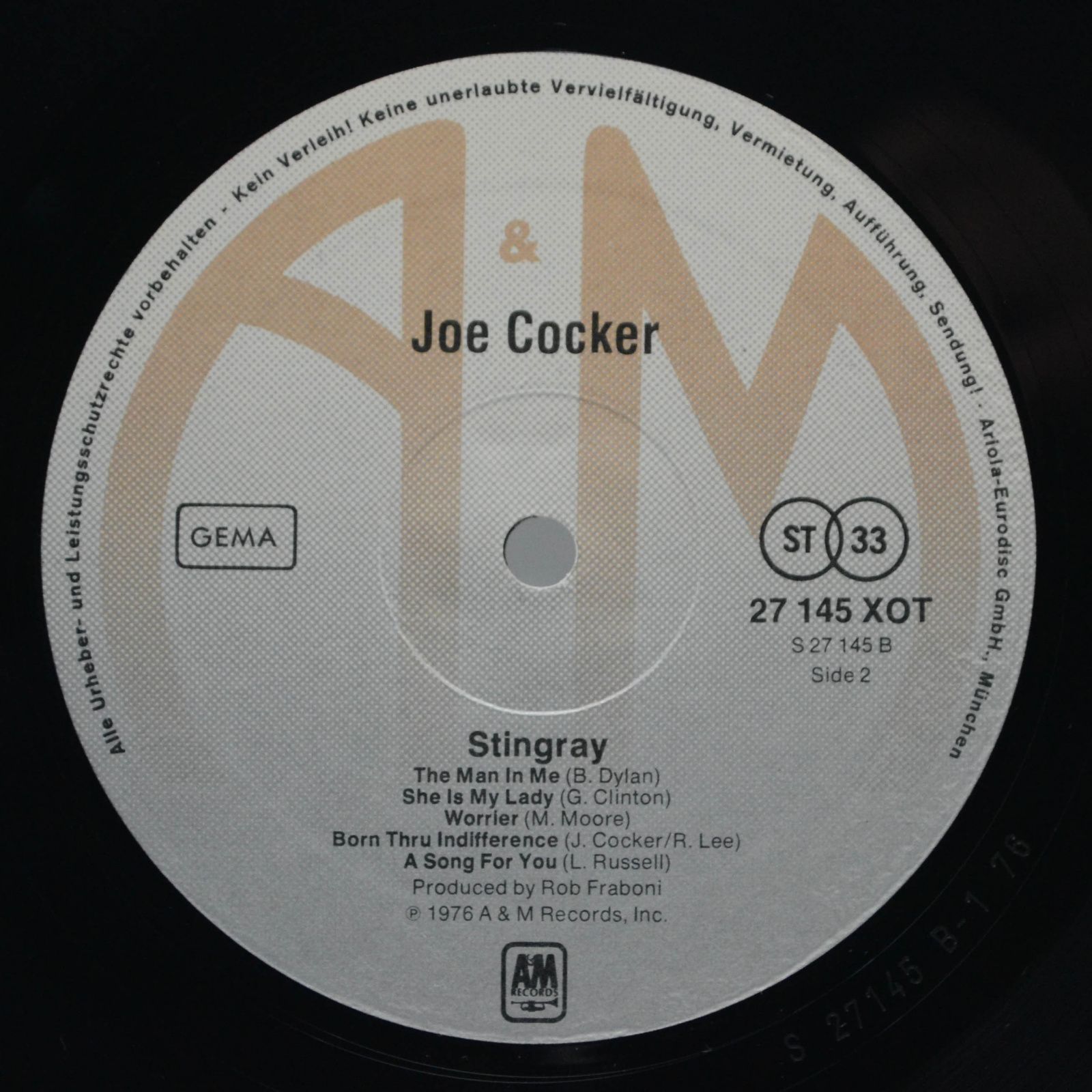 Joe Cocker — Stingray, 1976