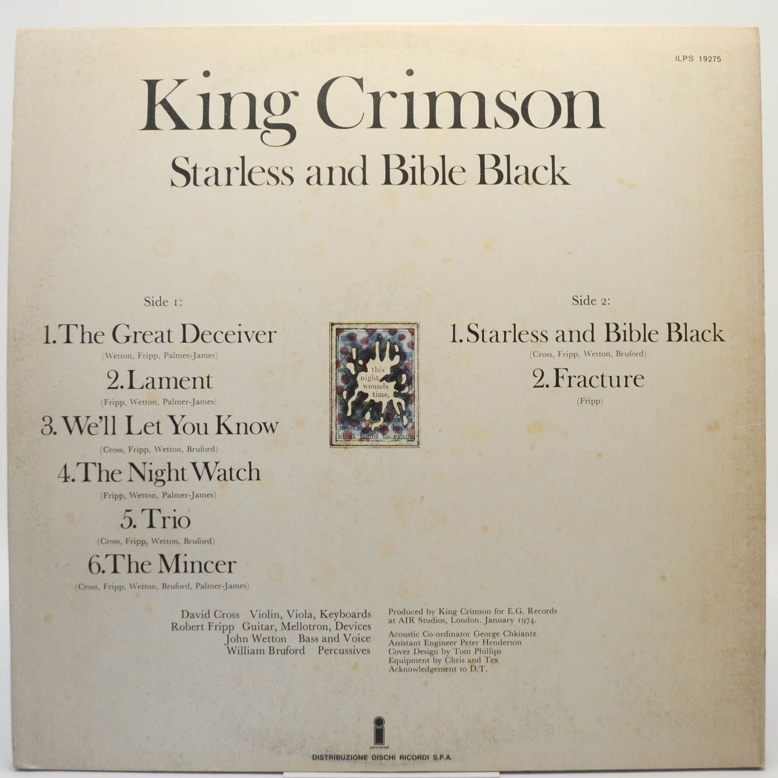 King Crimson — Starless And Bible Black, 1974