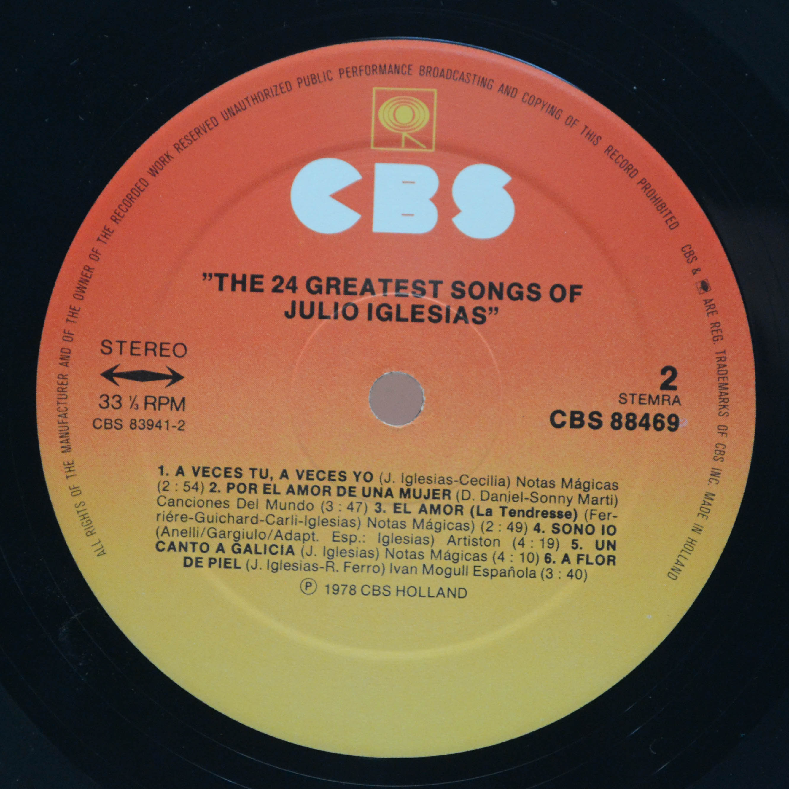 Виниловая пластинка Julio Iglesias — The 24 Greatest Songs (2LP), 1979