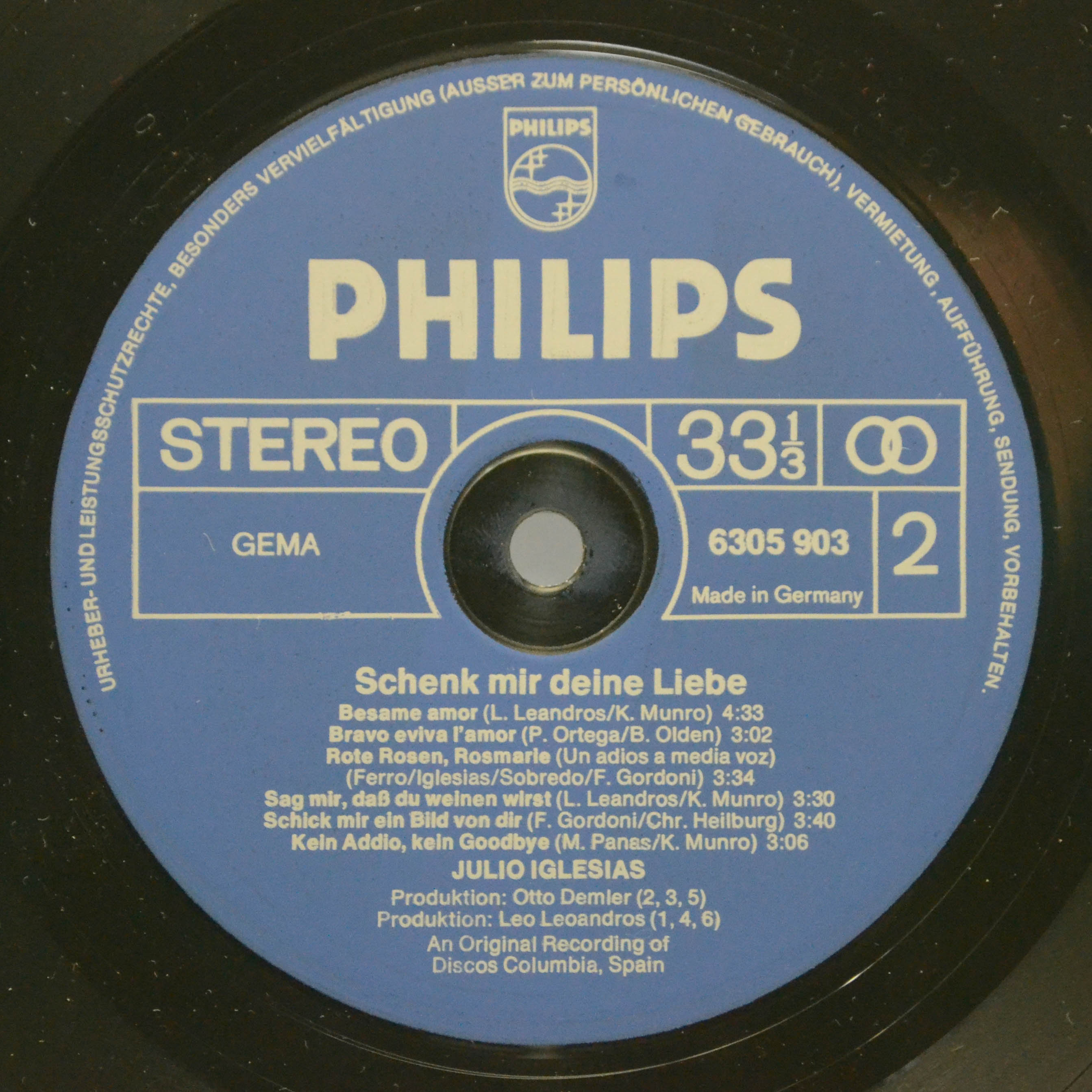 Julio Iglesias — Schenk Mir Deine Liebe, 1976