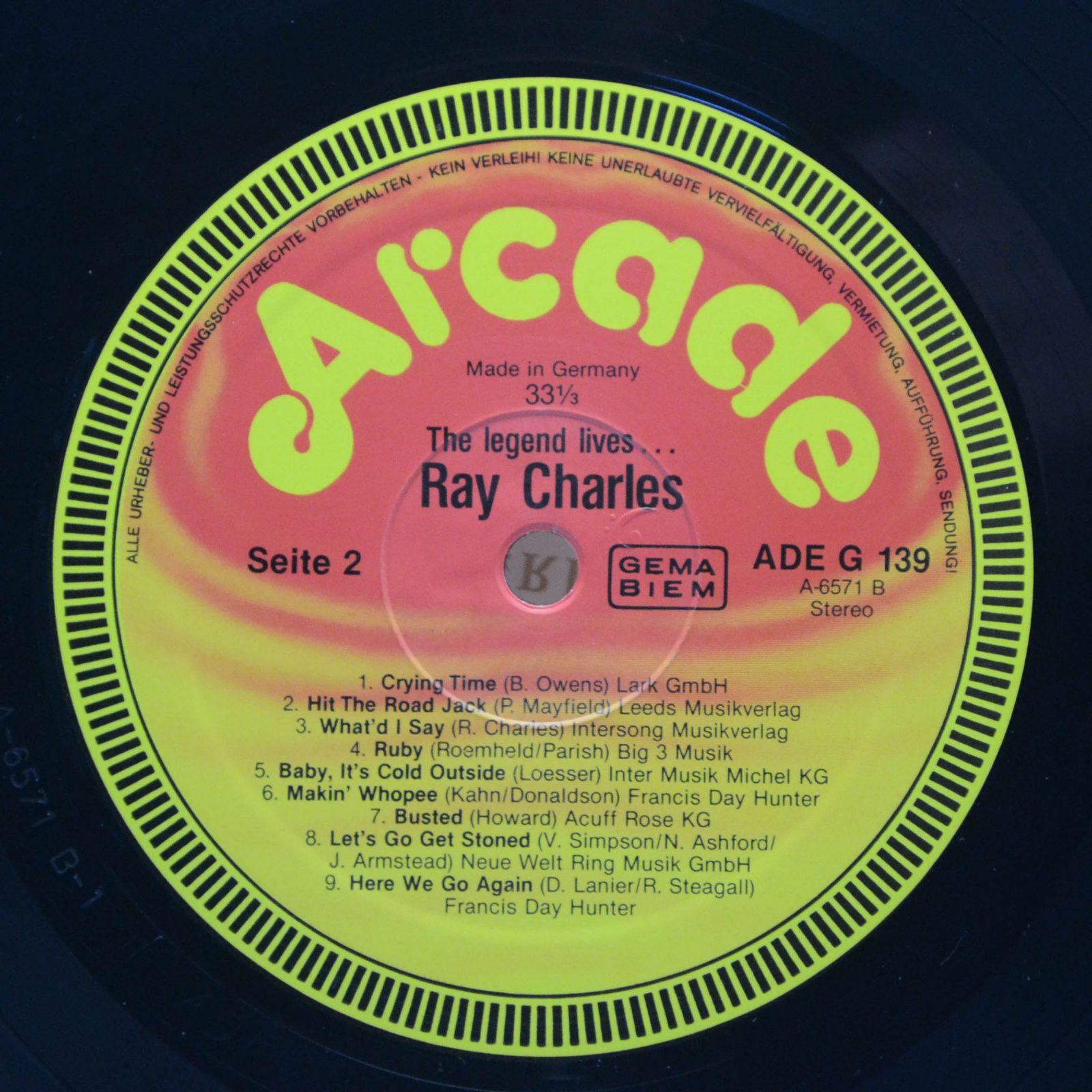 Ray Charles — The Legend Lives..., 1981