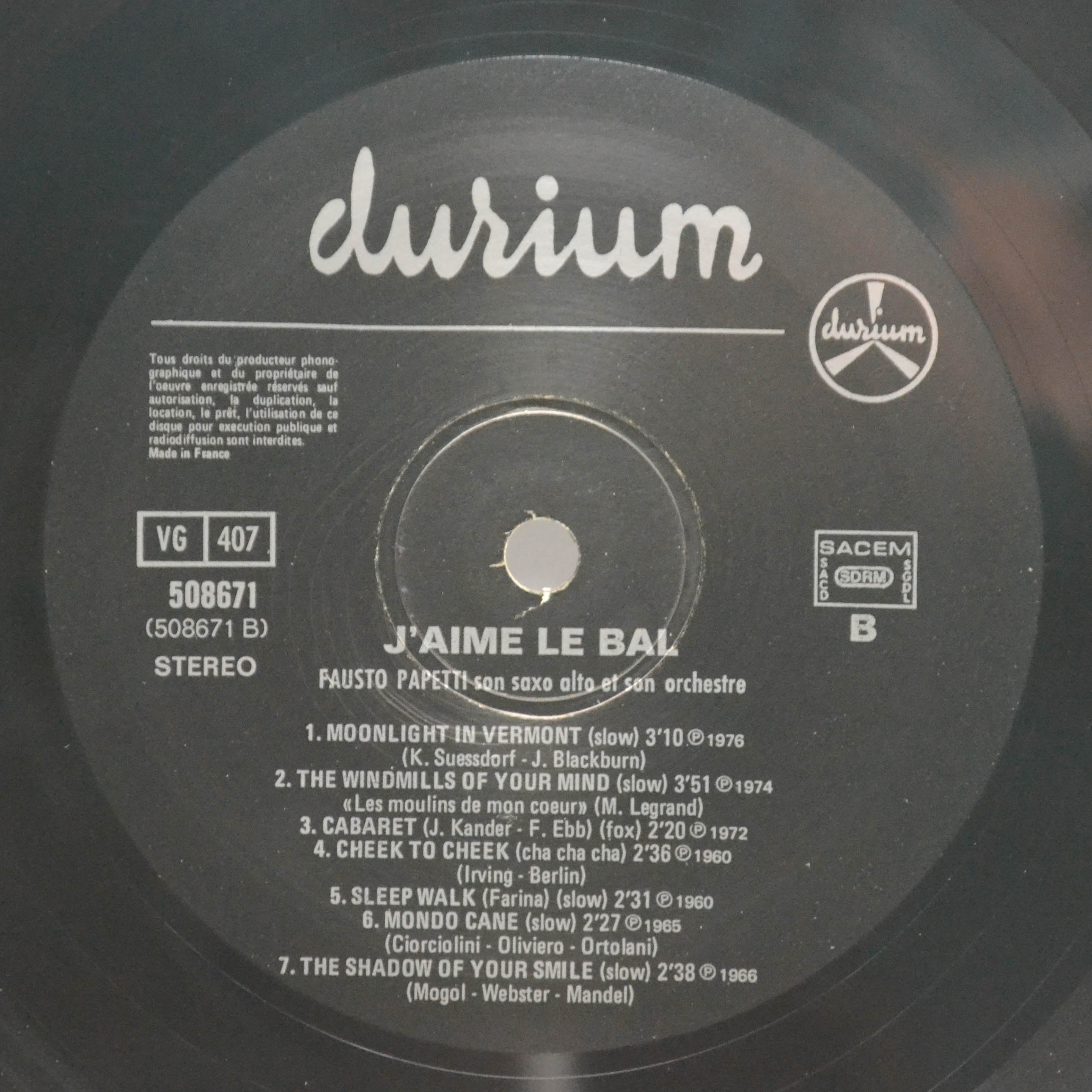 Fausto Papetti — J'❤ Le Bal (Non Stop), 1984