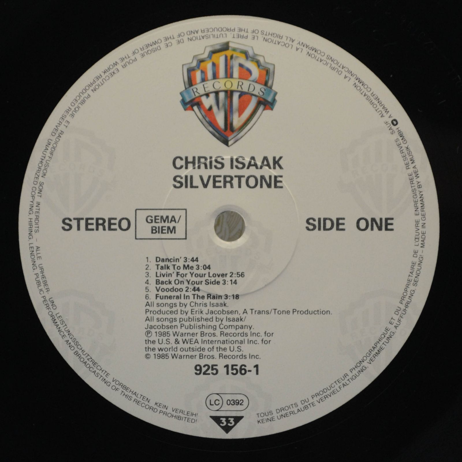Chris Isaak — Silvertone, 1985