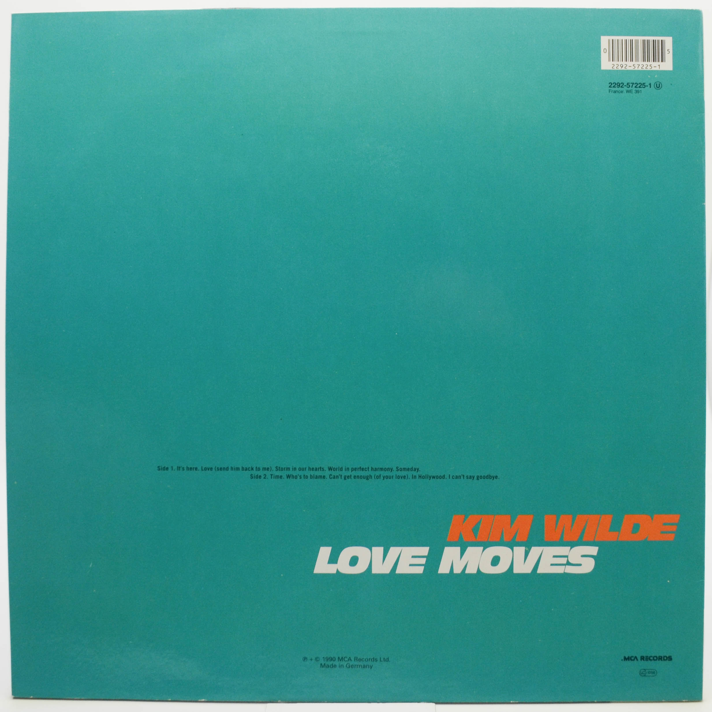 Виниловая пластинка Kim Wilde — Love Moves, 1990
