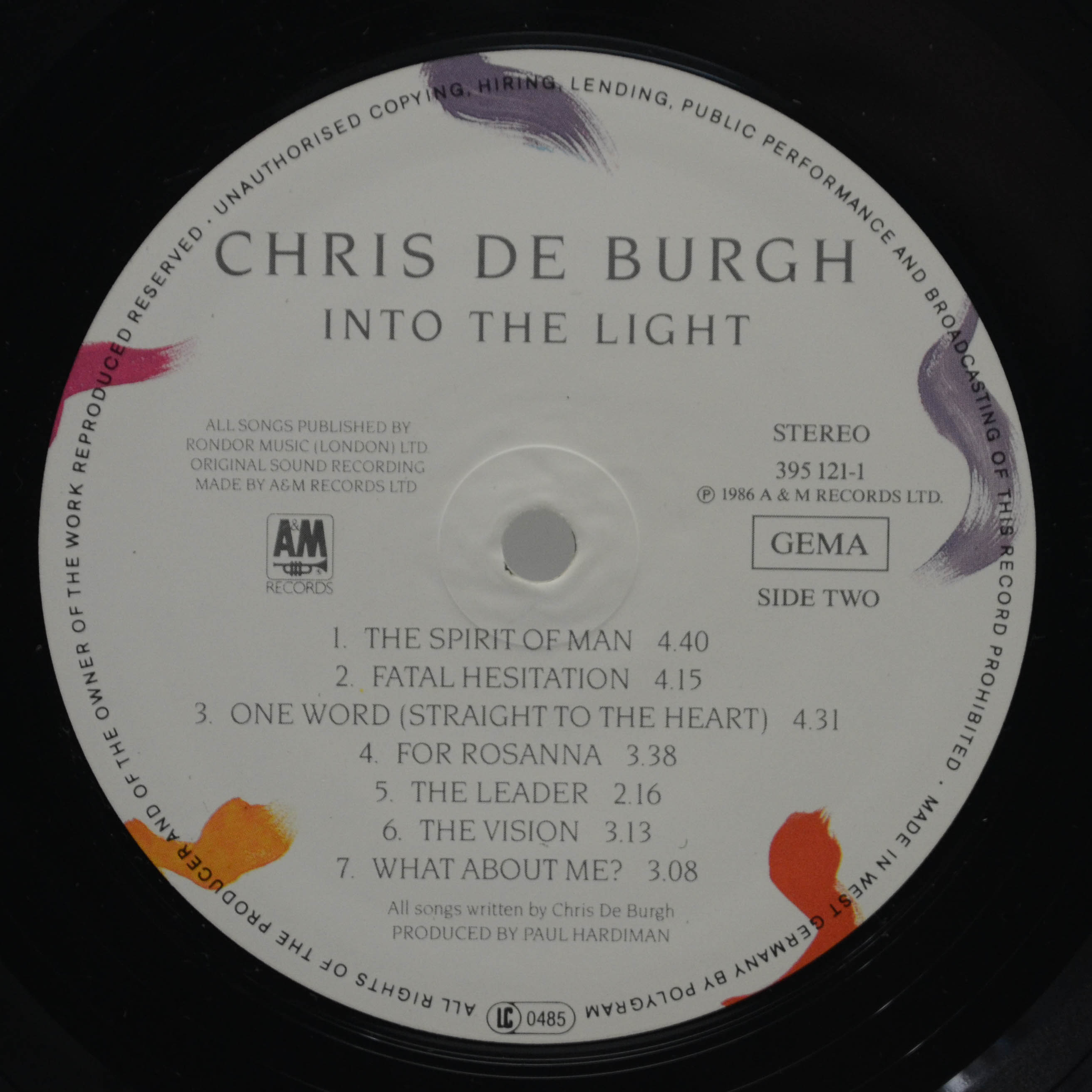 Chris de Burgh — Into The Light, 1986