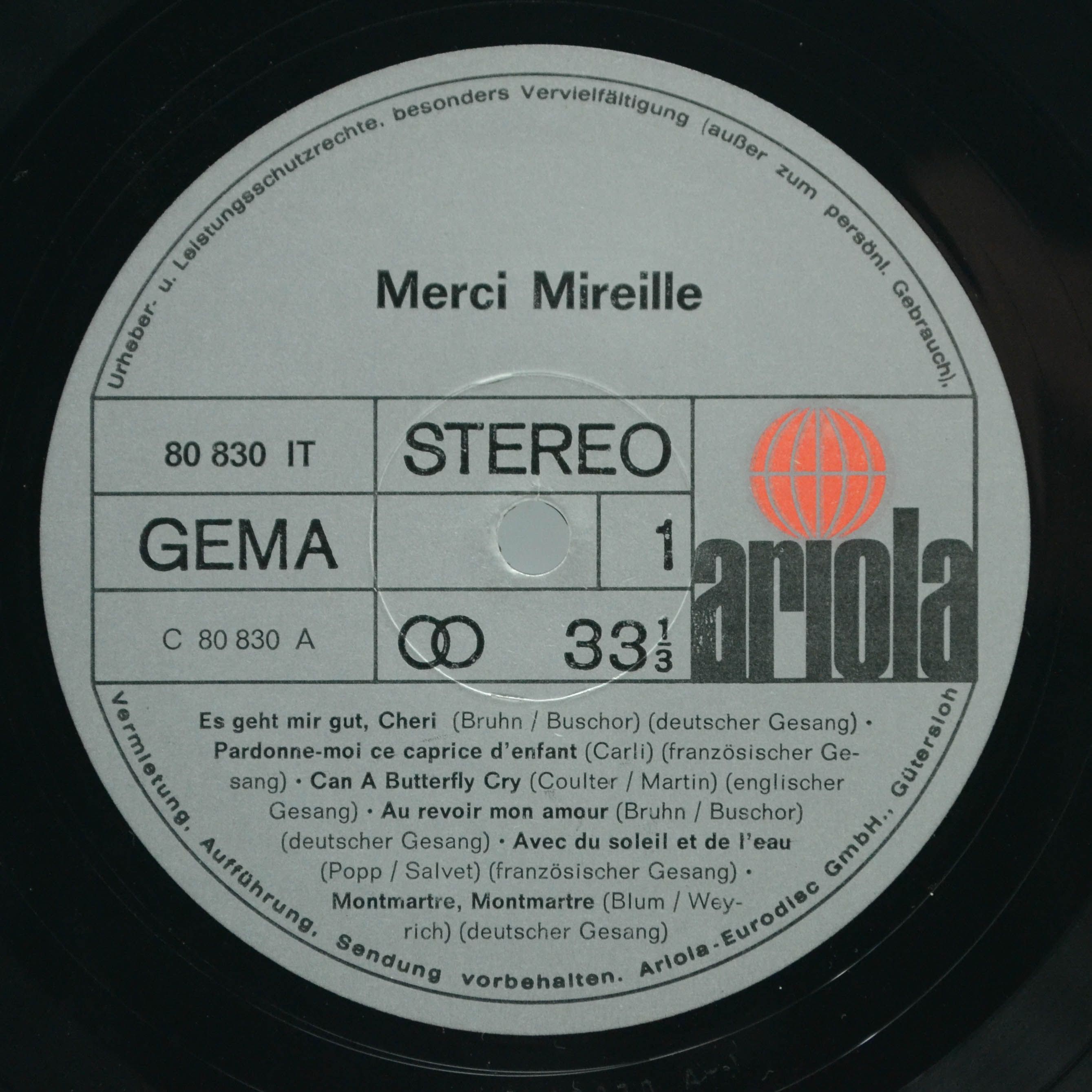Mireille Mathieu — Merci Mireille, 1970