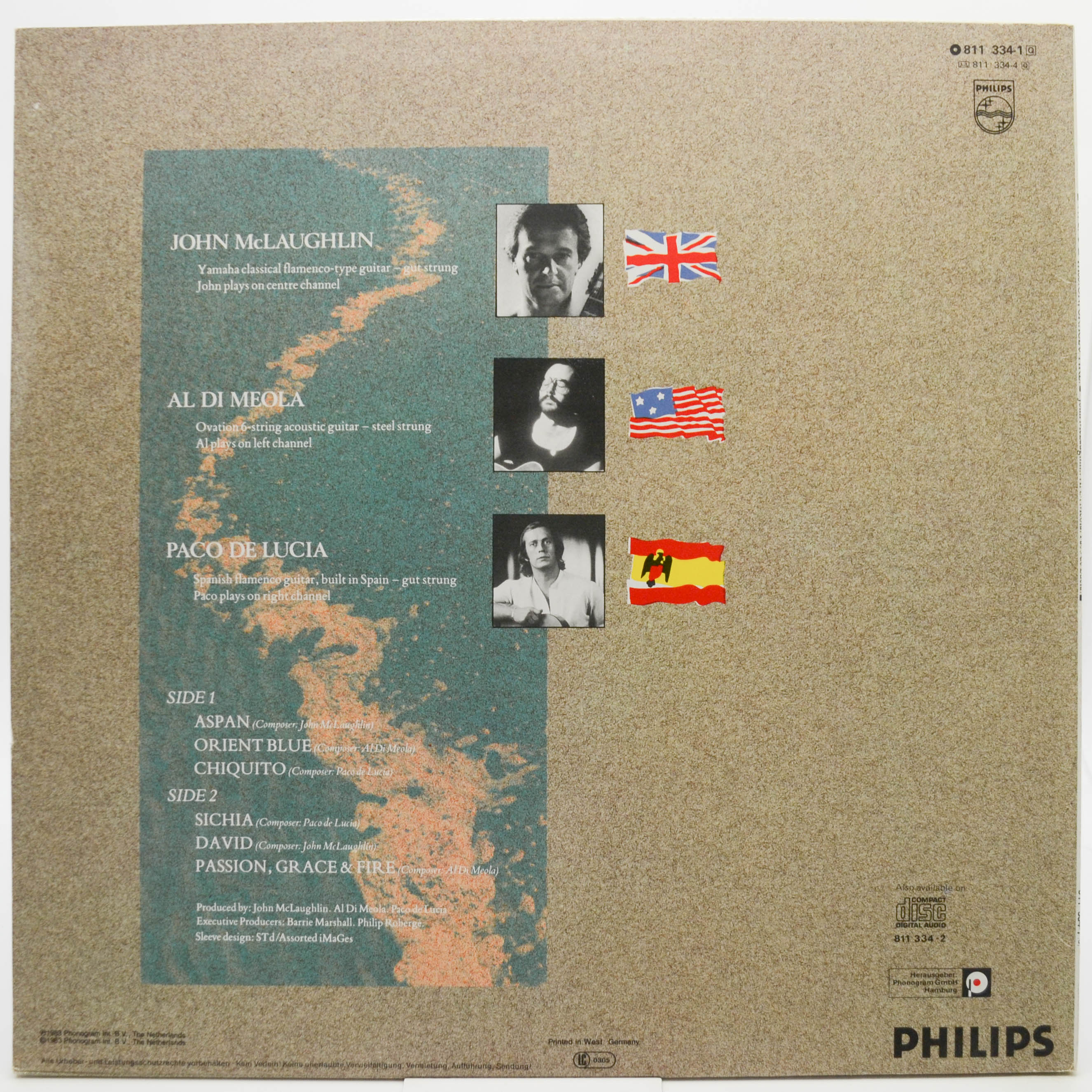 John McLaughlin - Al Di Meola - Paco De Lucía — Passion, Grace & Fire, 1983