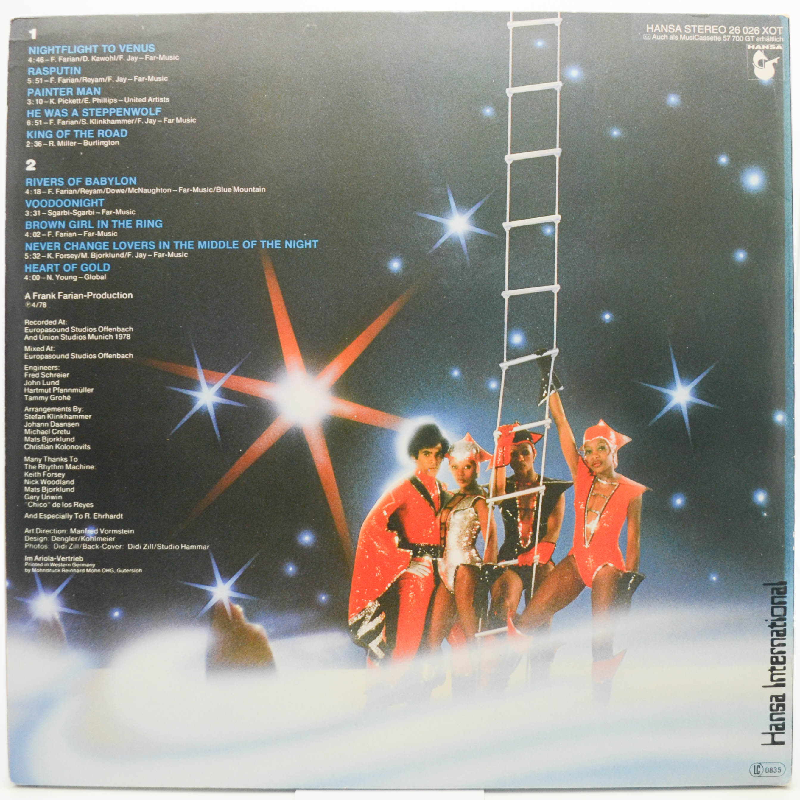 Boney M. — Nightflight To Venus (postcards), 1978