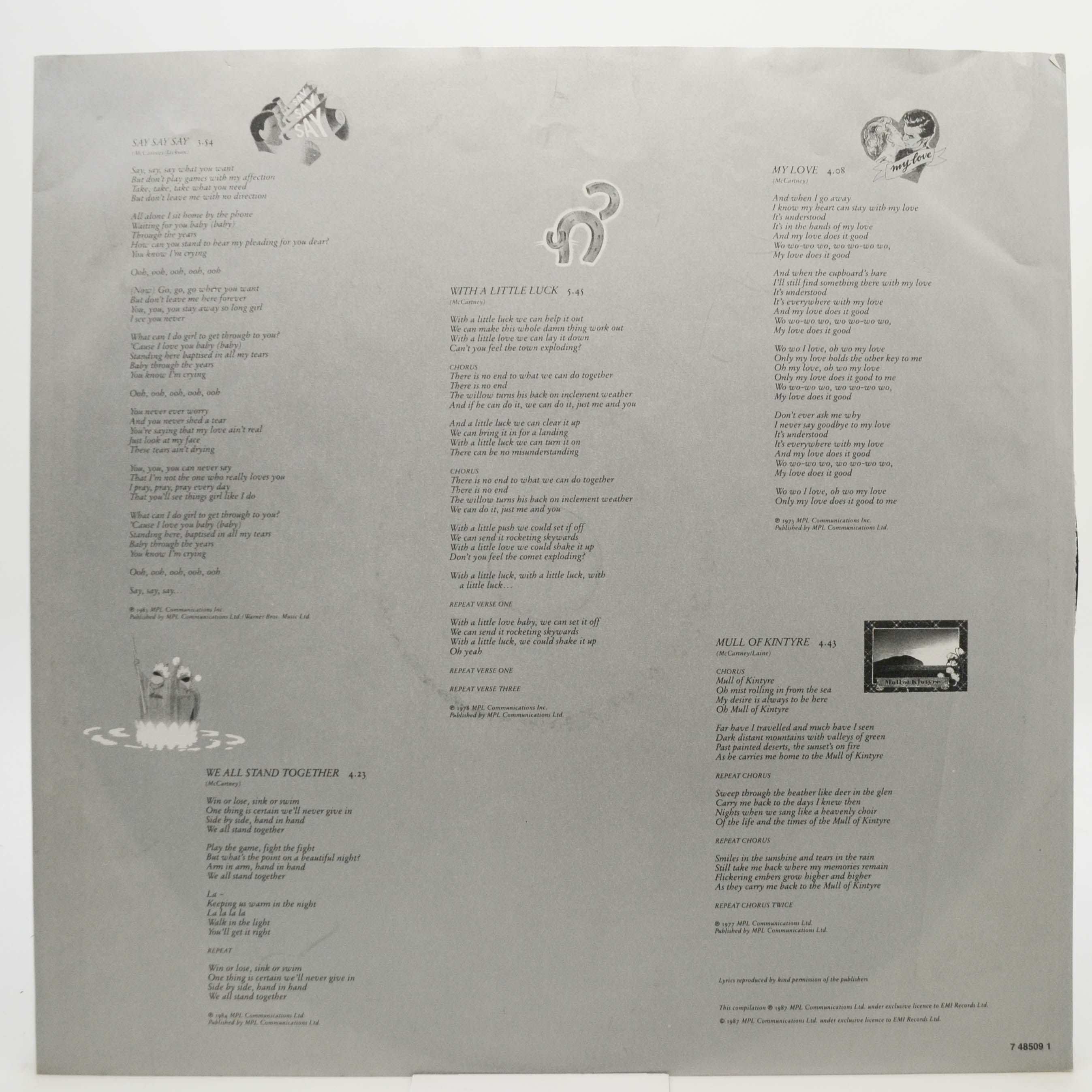 Paul McCartney — All The Best ! (2LP), 1987