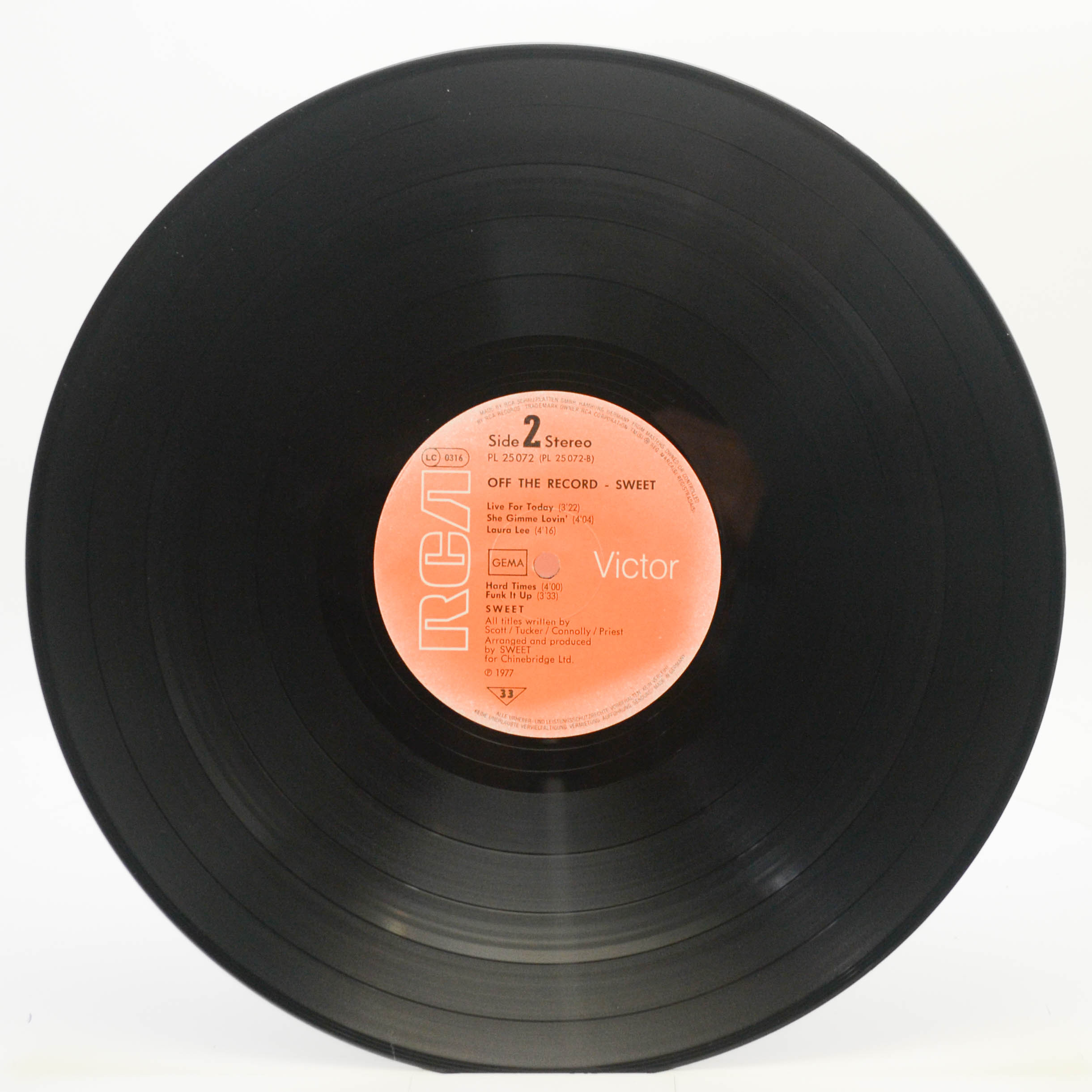 Виниловая пластинка Sweet — Off The Record, 1977
