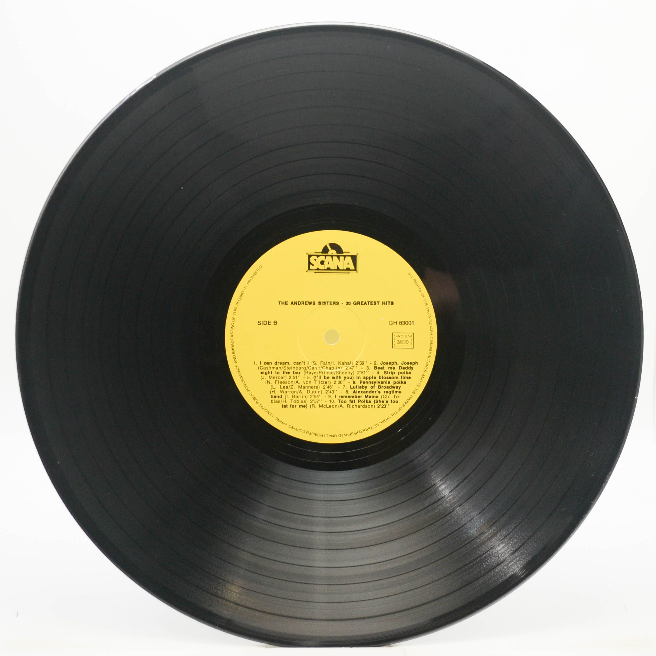 Andrews Sisters — 20 Greatest Hits, 1977