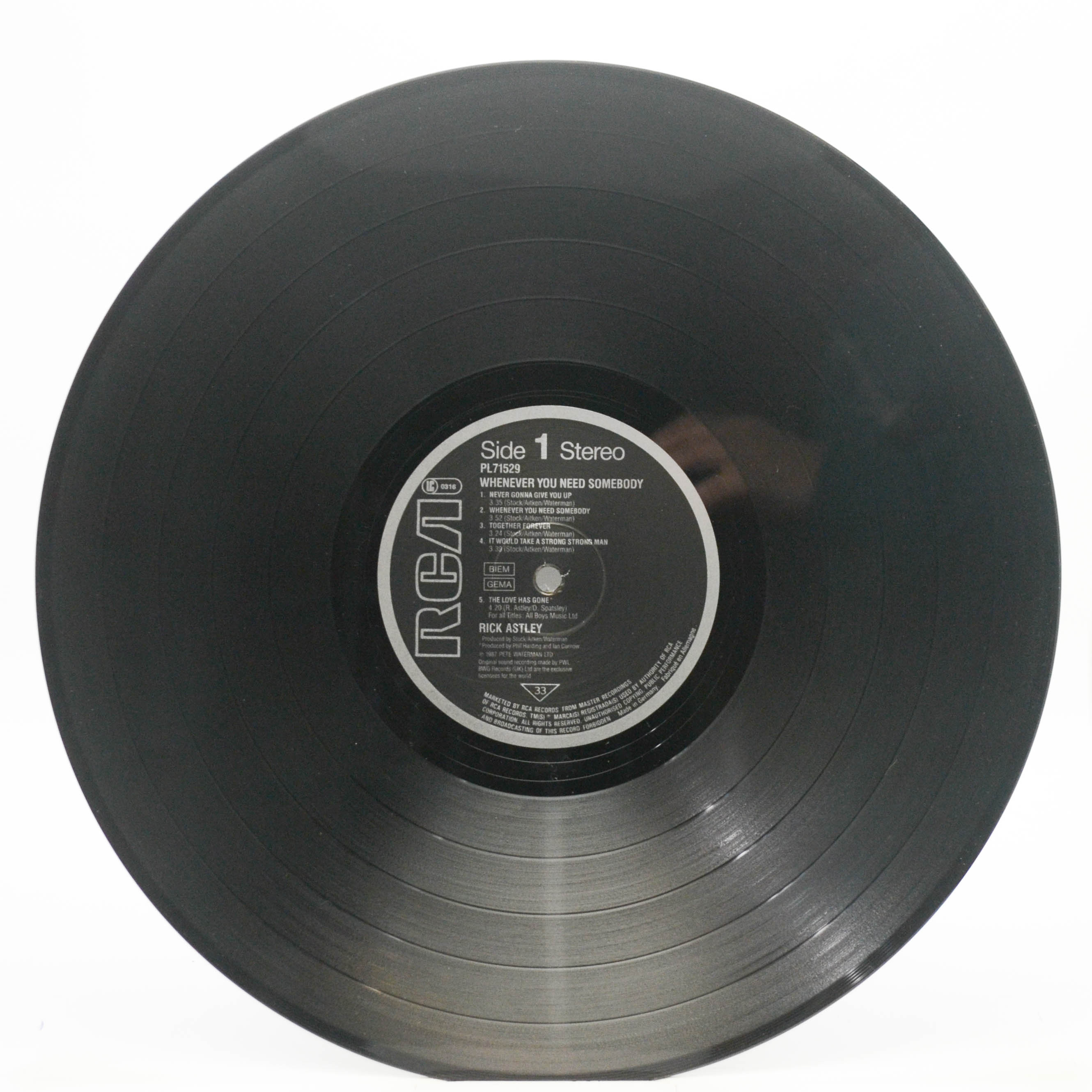 Rick Astley — Whenever You Need Somebody, 1987