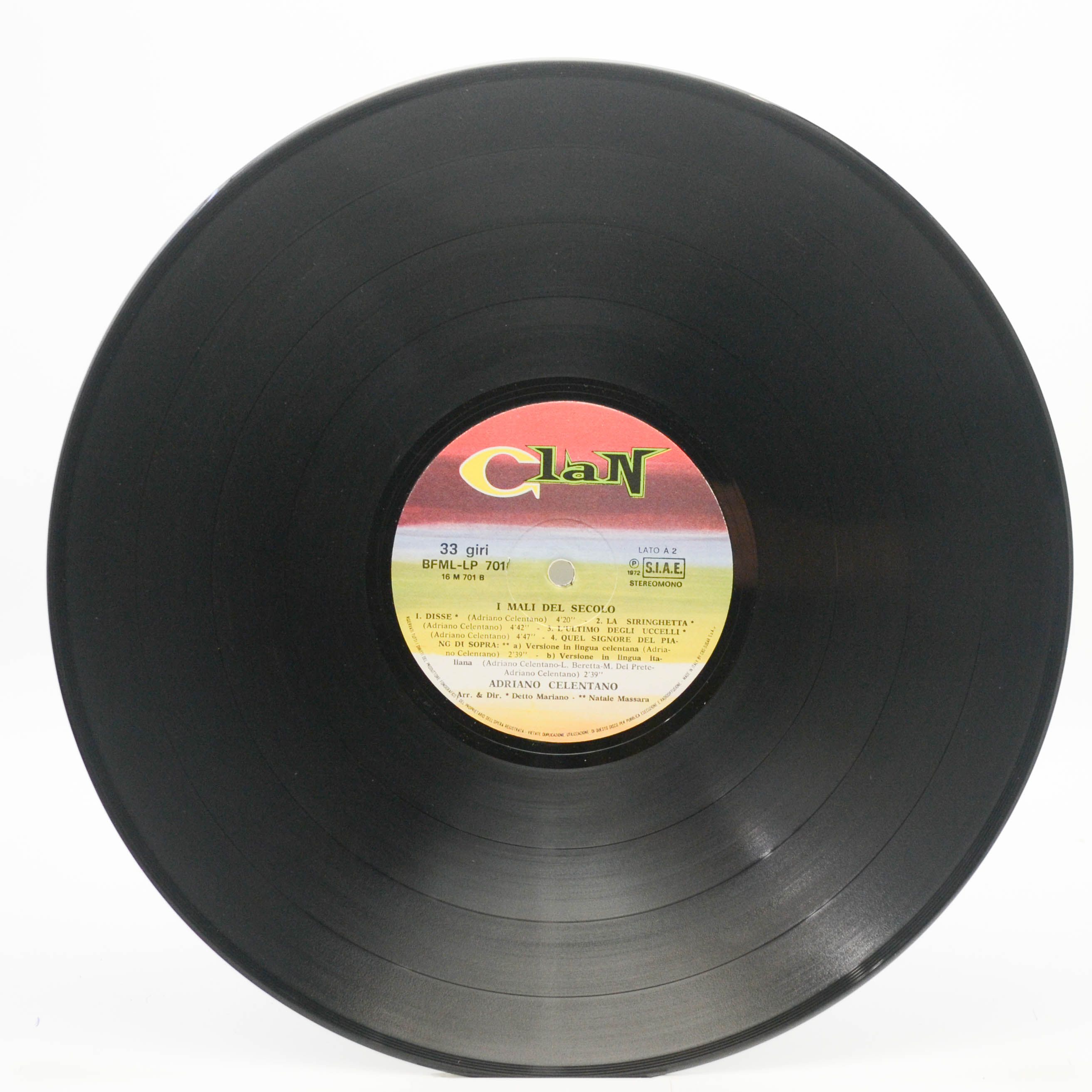 Adriano Celentano — I Mali Del Secolo (Italy, Clan), 1972