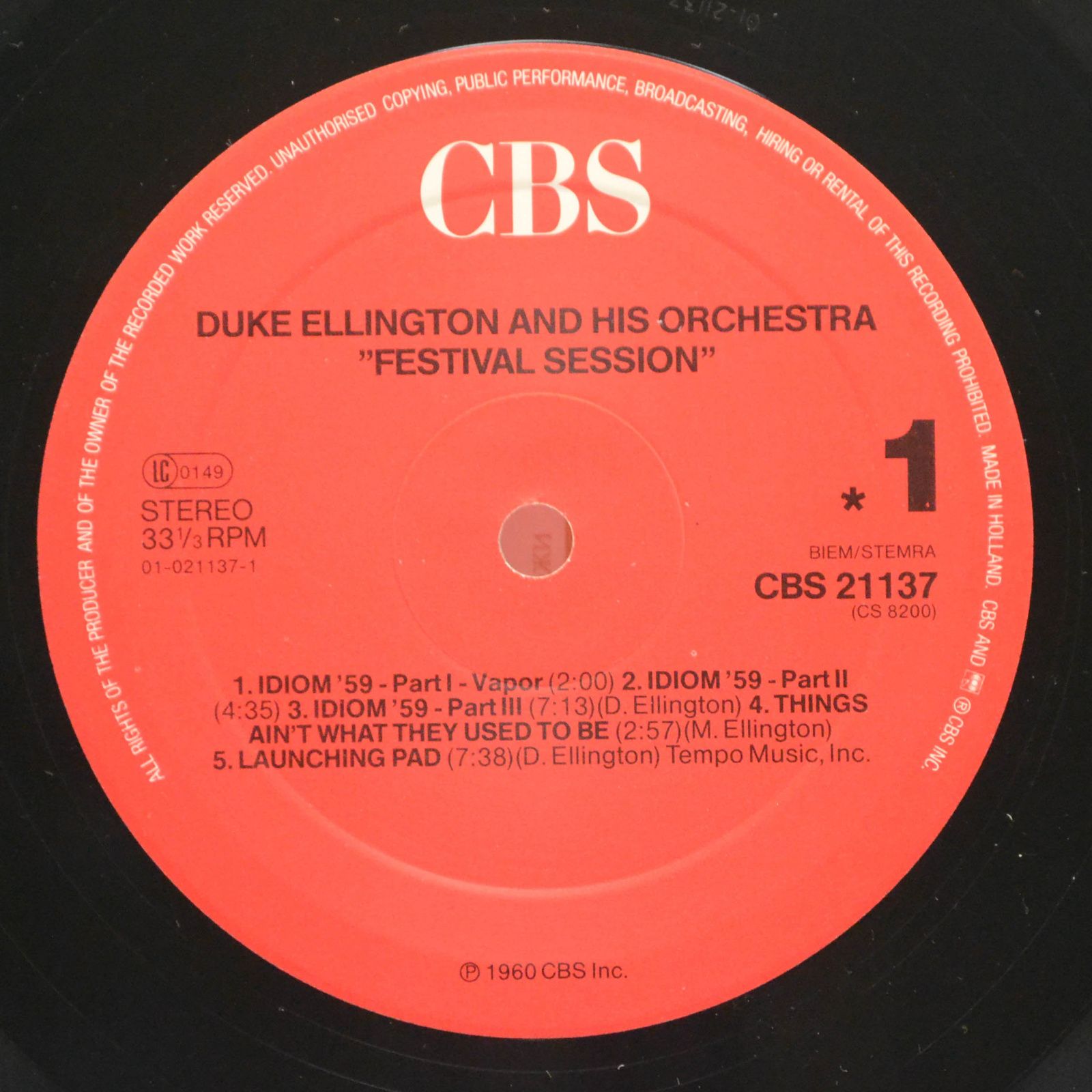 Duke Ellington And His Orchestra — Festival Session, 1986