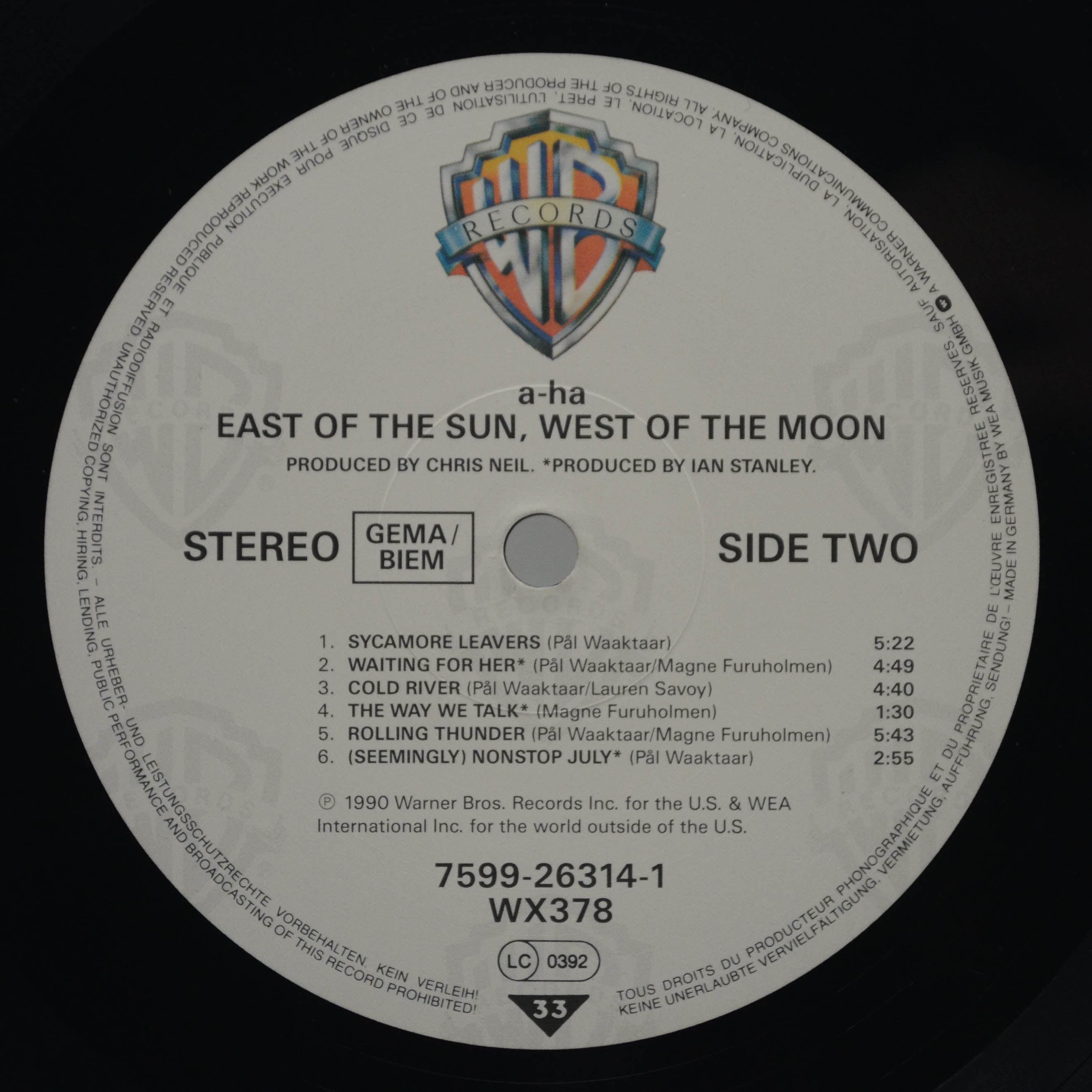 a-ha — East Of The Sun, West Of The Moon, 1990