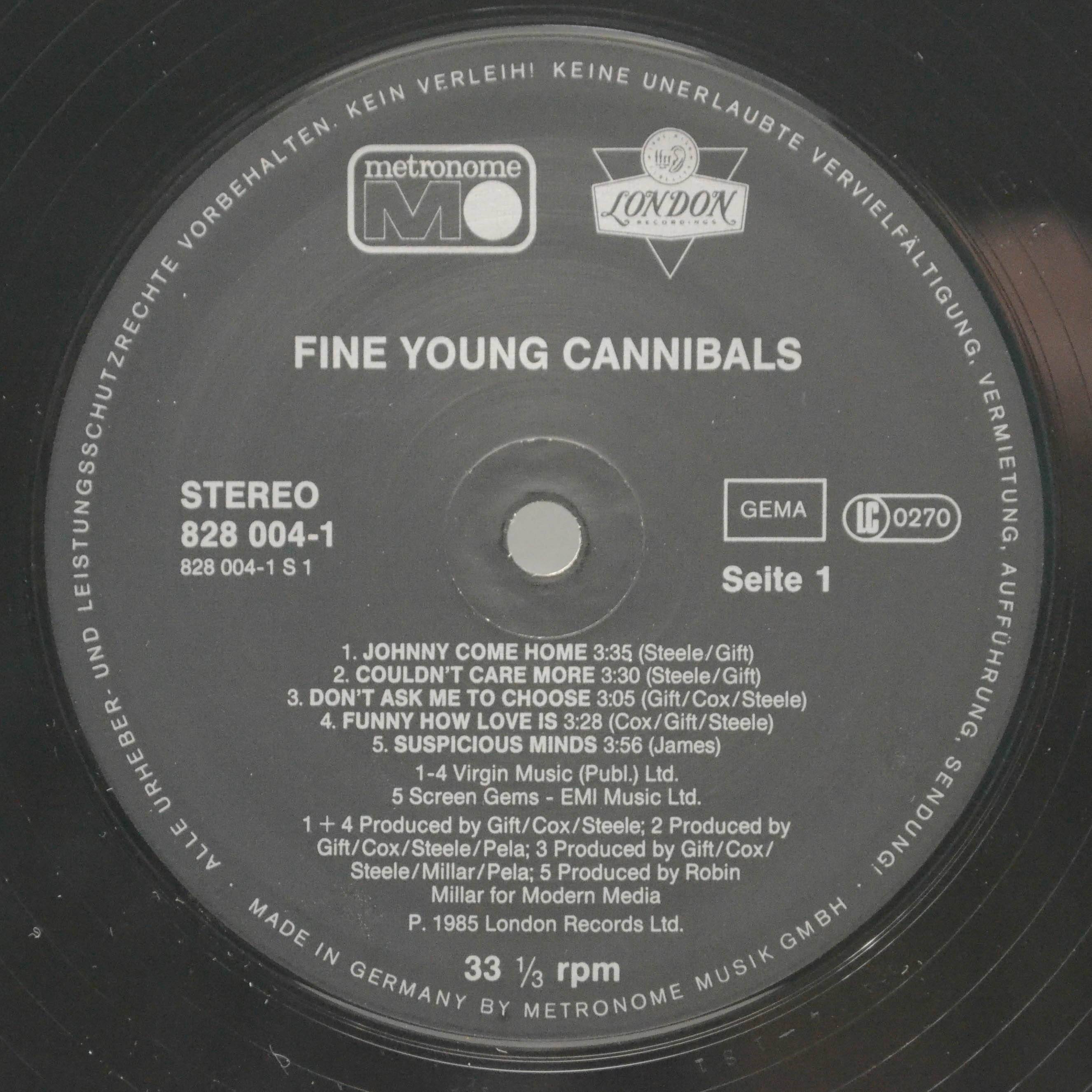 Виниловая пластинка Fine Young Cannibals — Fine Young Cannibals, 1985