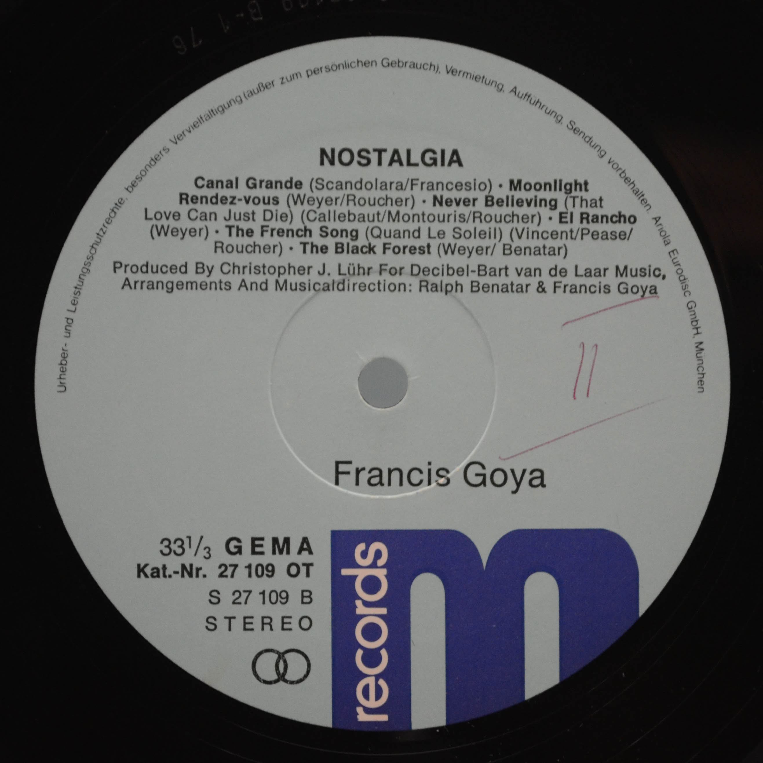 Francis Goya — Nostalgia, 1976